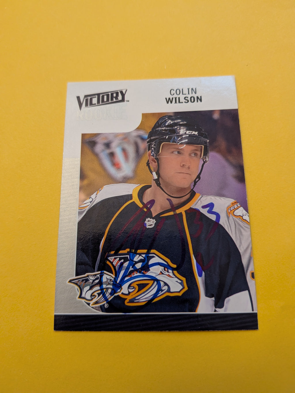 Colin Wilson Signed Nashville Predators Rookie Card A