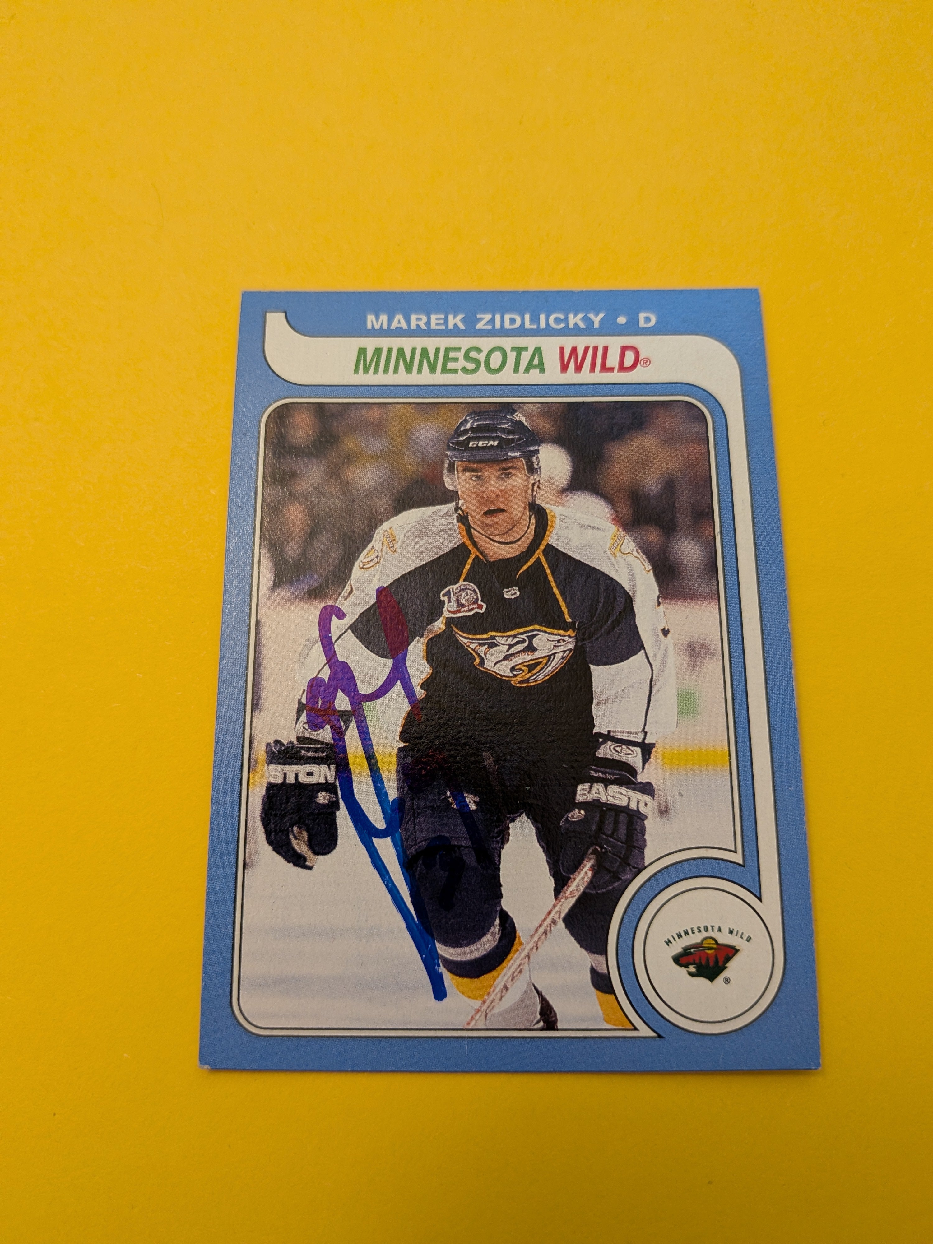 Marek Zidlicky Signed Nashville Predators Card