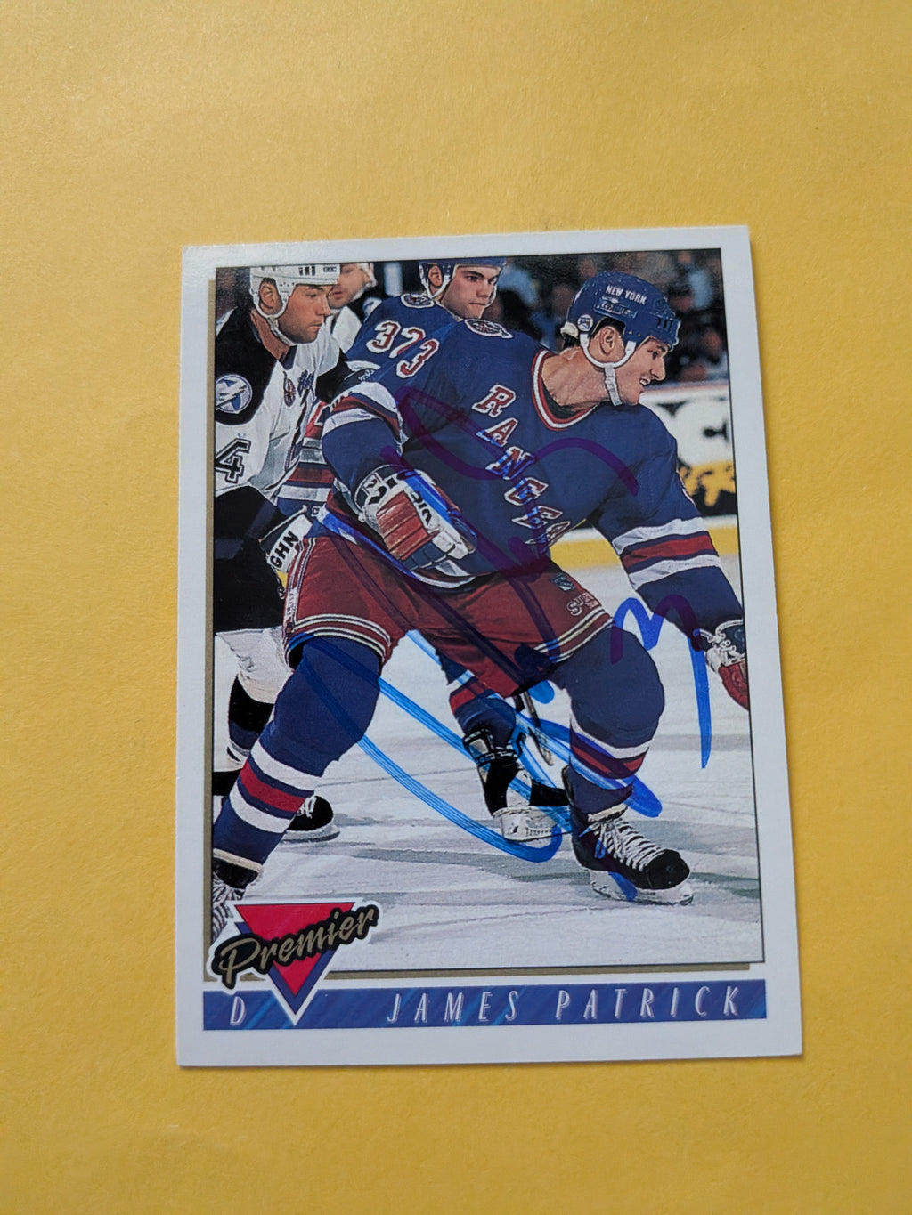 James Patrick Signed New York Rangers Card H
