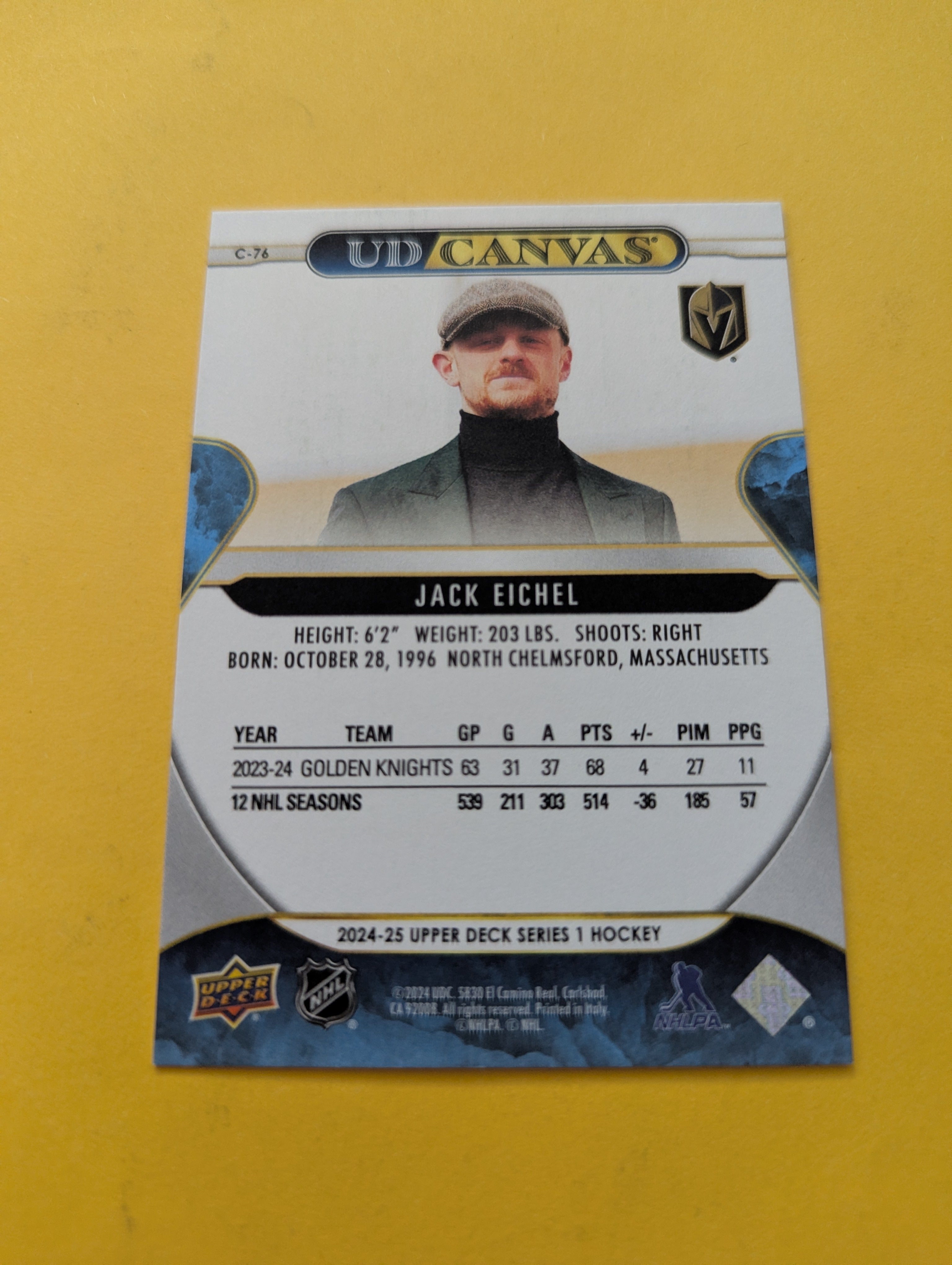 Jack Eichel 24-25 Upper Deck UD Canvas Card