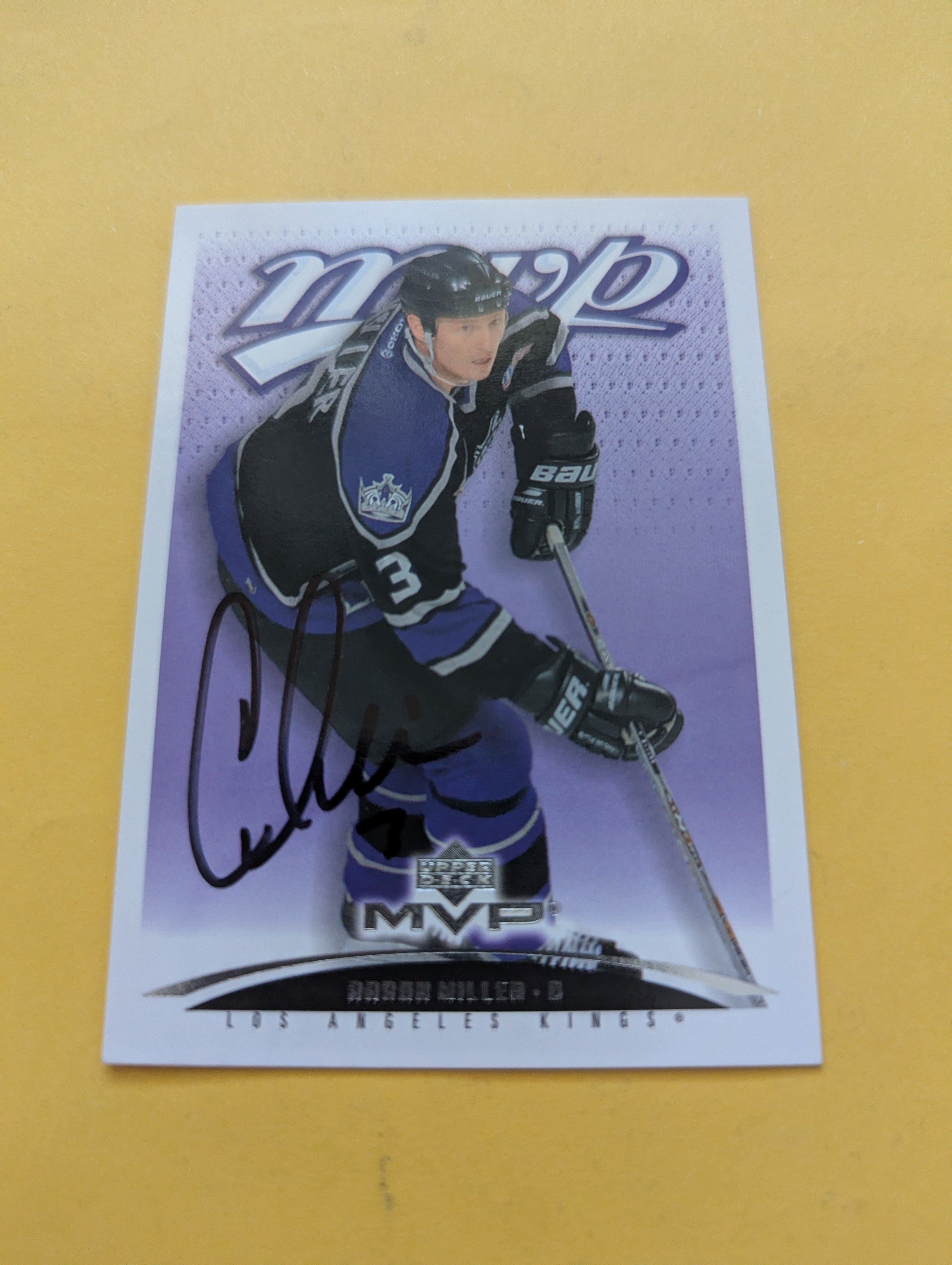 Aaron Miller Signed Los Angeles Kings Card B