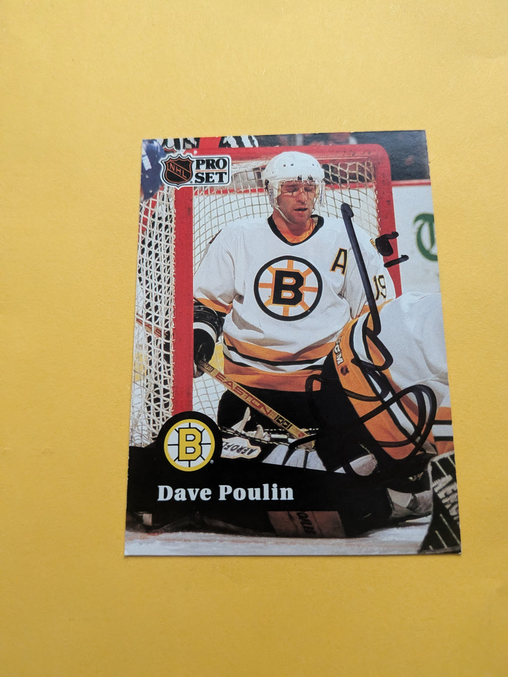 Dave Poulin Signed Boston Bruins Card C