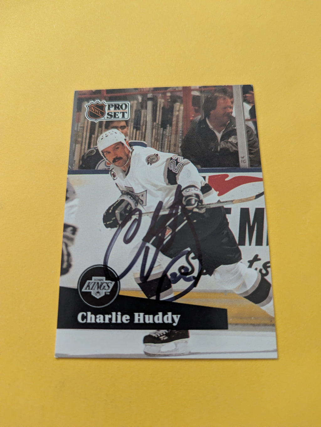 Charlie Huddy Signed Los Angeles Kings Card