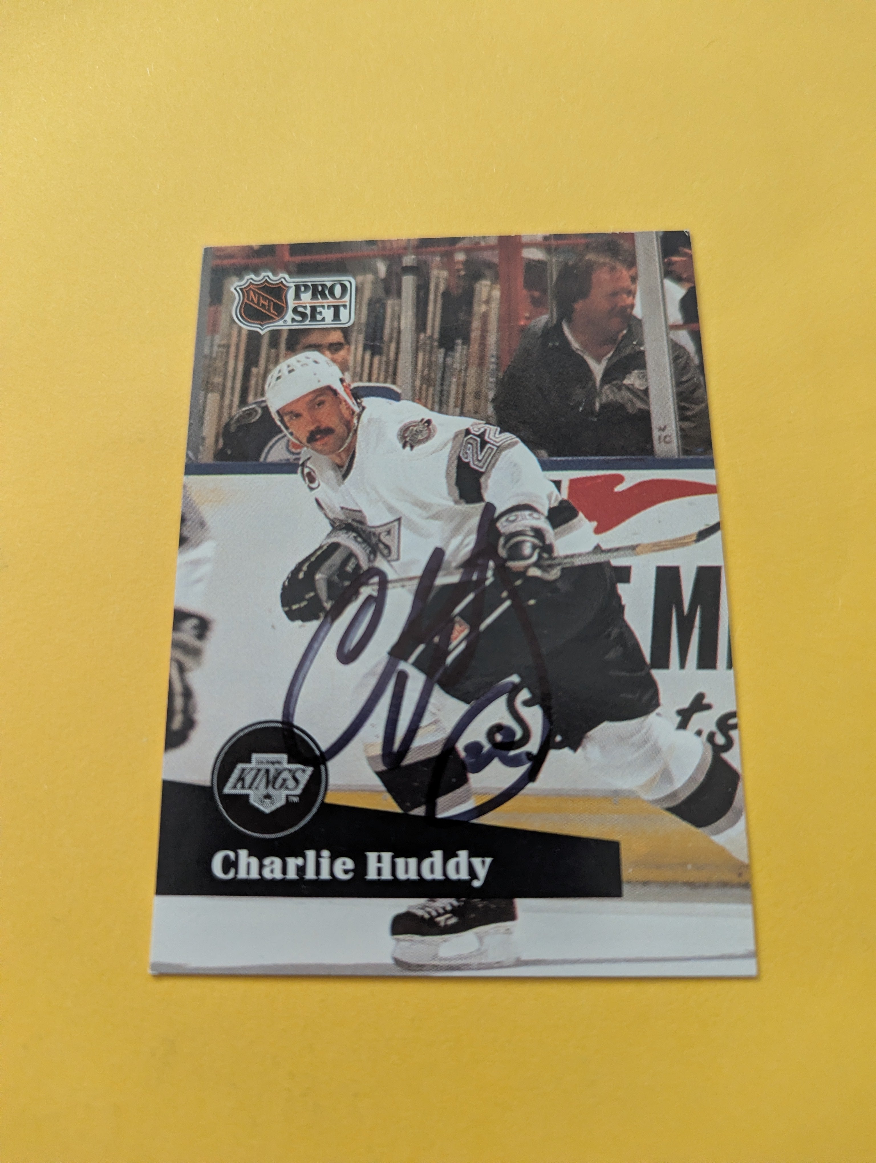 Charlie Huddy Signed Los Angeles Kings Card