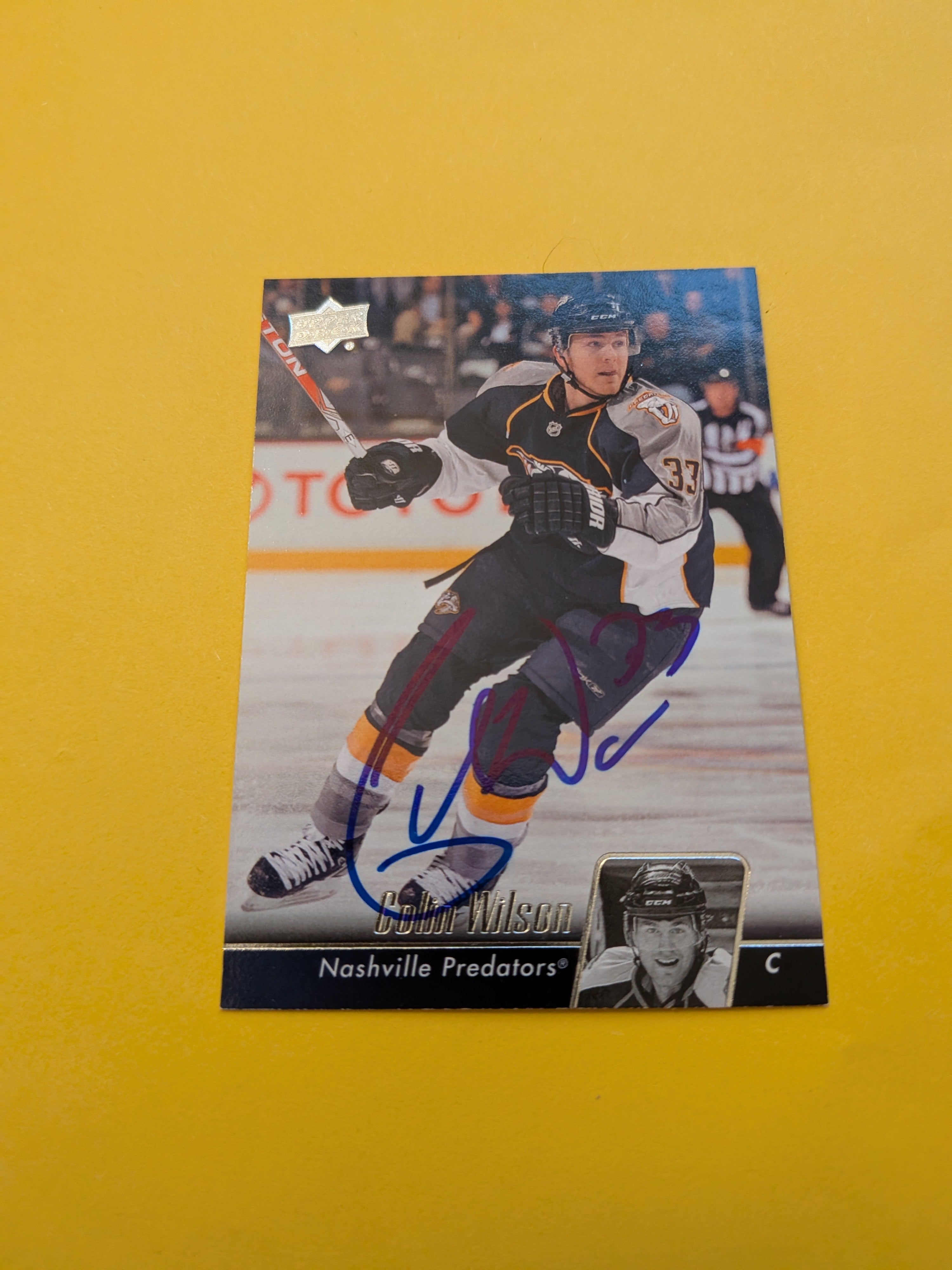 Colin Wilson Signed Nashville Predators Card B
