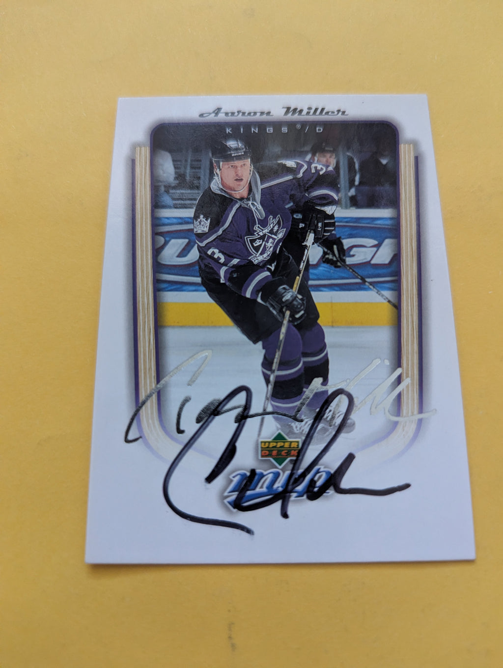 Aaron Miller Signed Los Angeles Kings Card A