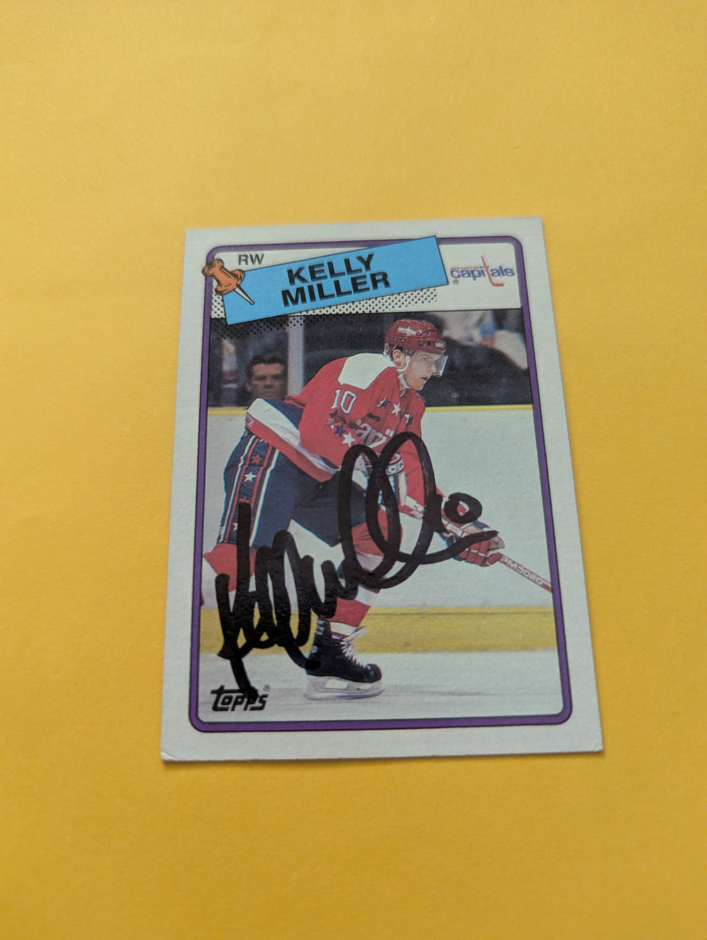 Kelly Miller Signed Washington Capitals Card