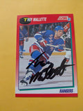 Troy Mallette Signed New York Rangers Card B