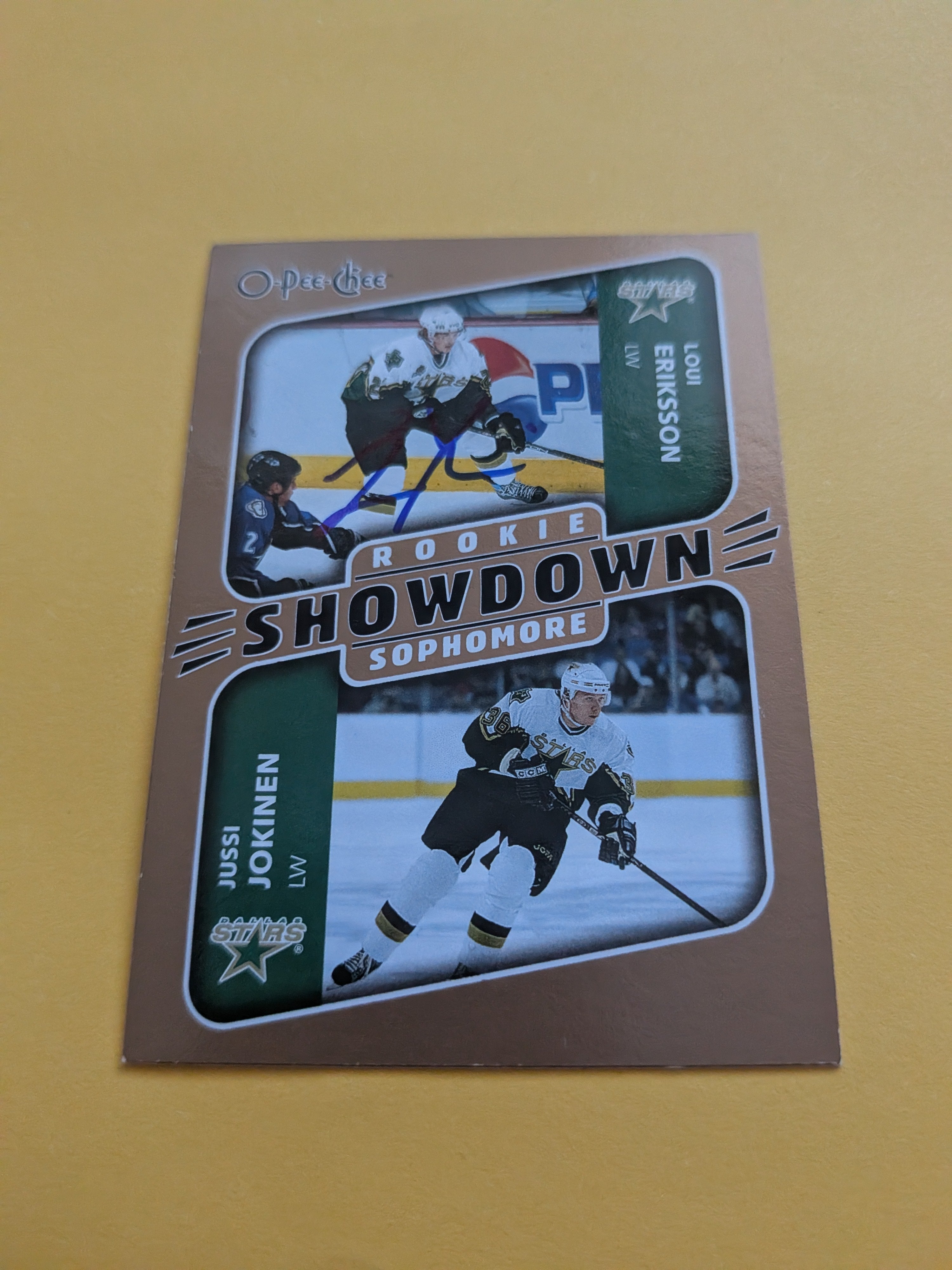 Loui Eriksson Signed Dallas Stars Card A
