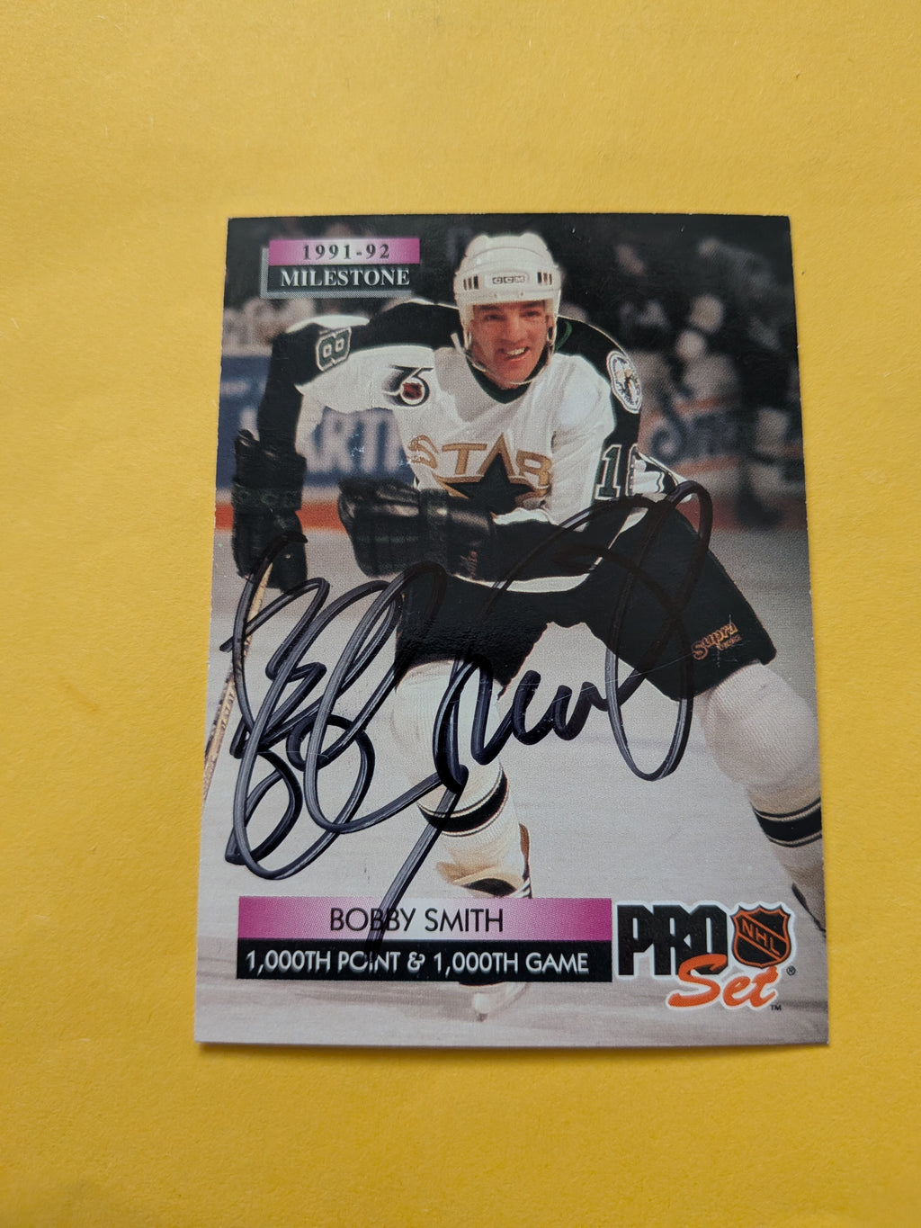 Bobby Smith Signed Minnesota North Stars Card B