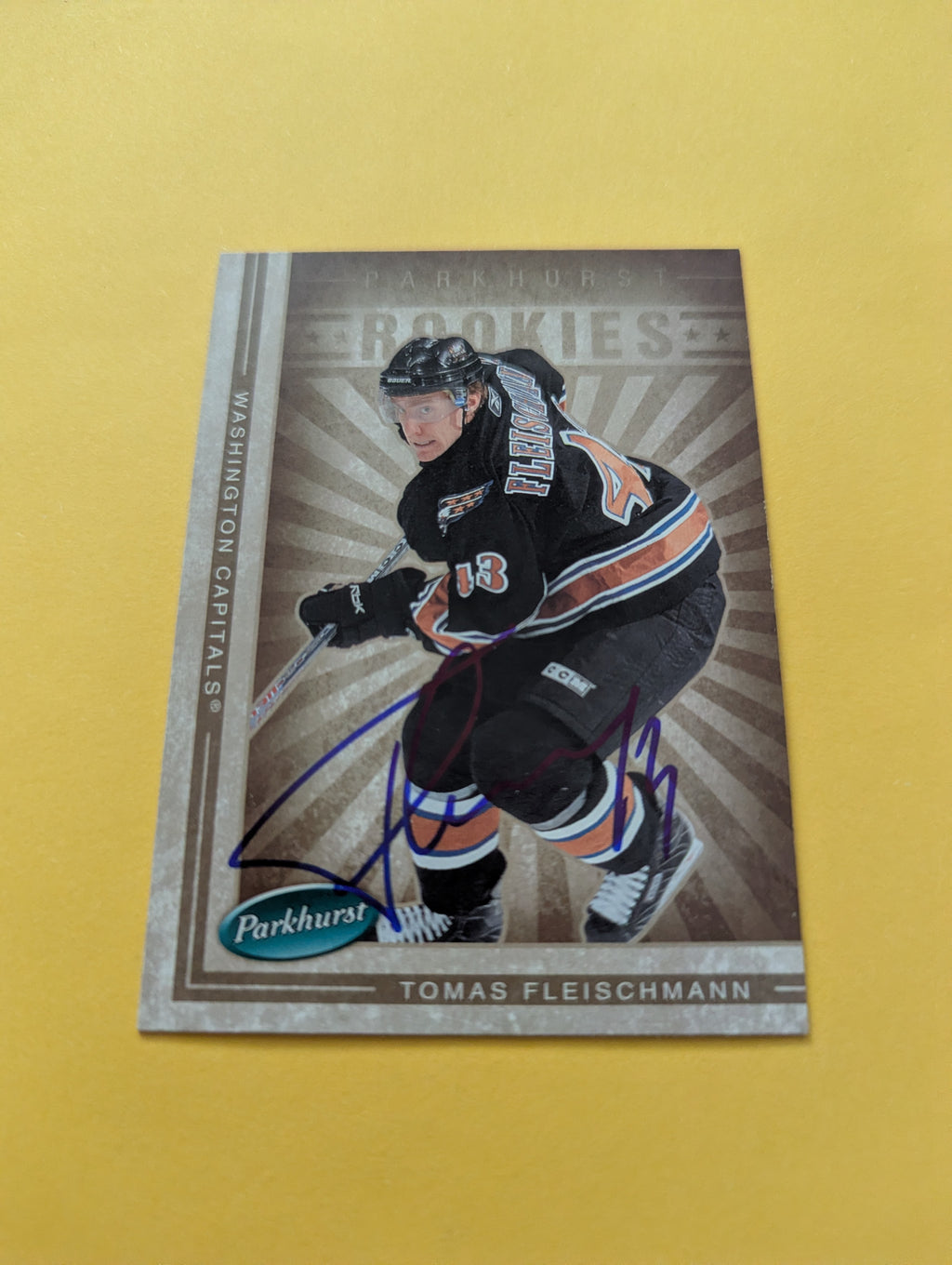 Tomas Fleischmann Signed Washington Capitals Rookie Card
