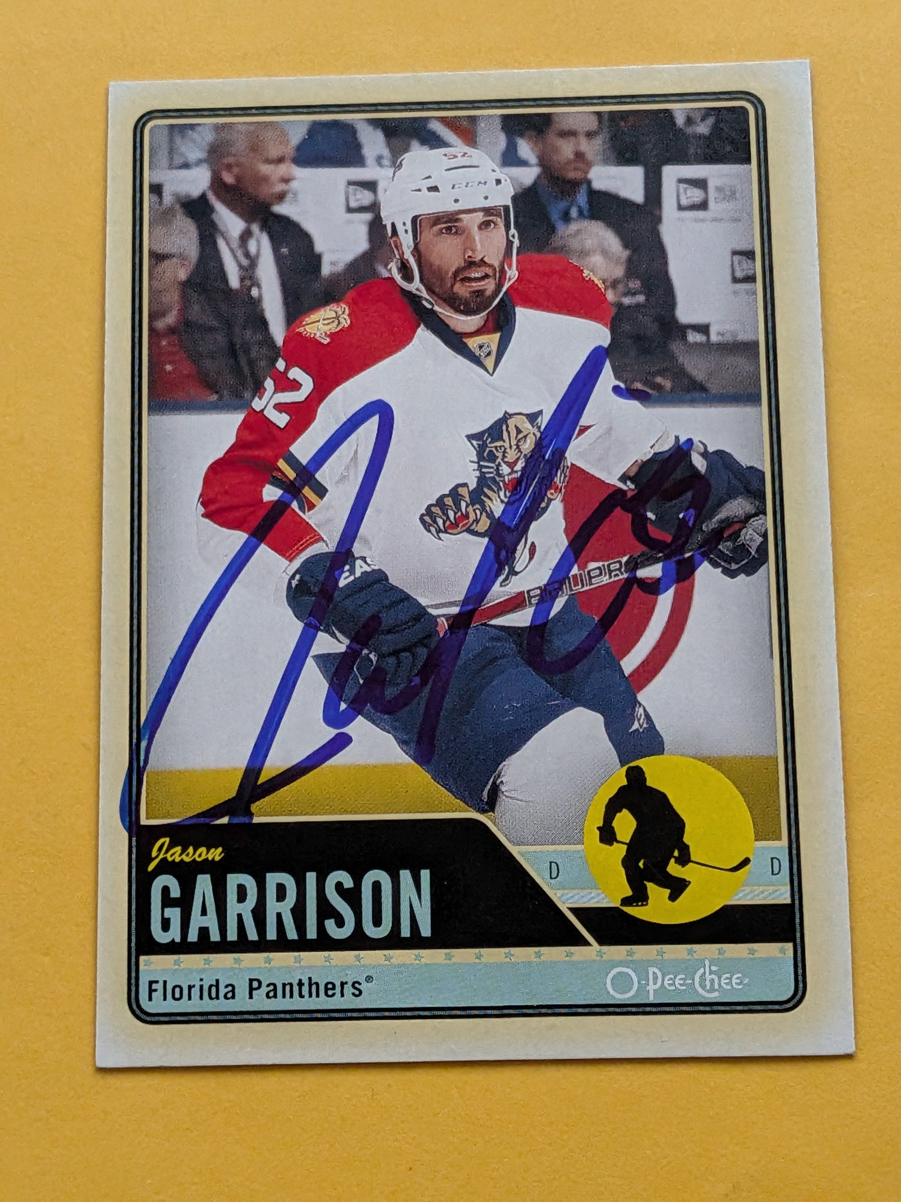 Jason Garrison Signed Florida Panthers Card A