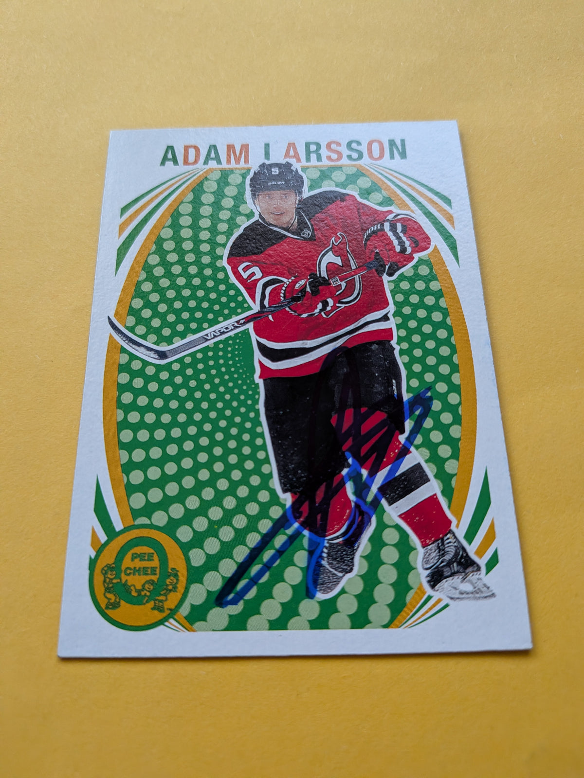 Adam Larsson Signed New Jersey Devils Card C