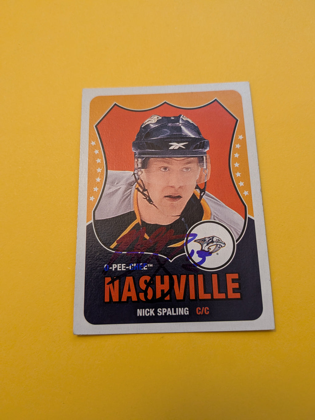 Nick Spaling Signed Nashville Predators Rookie Card C