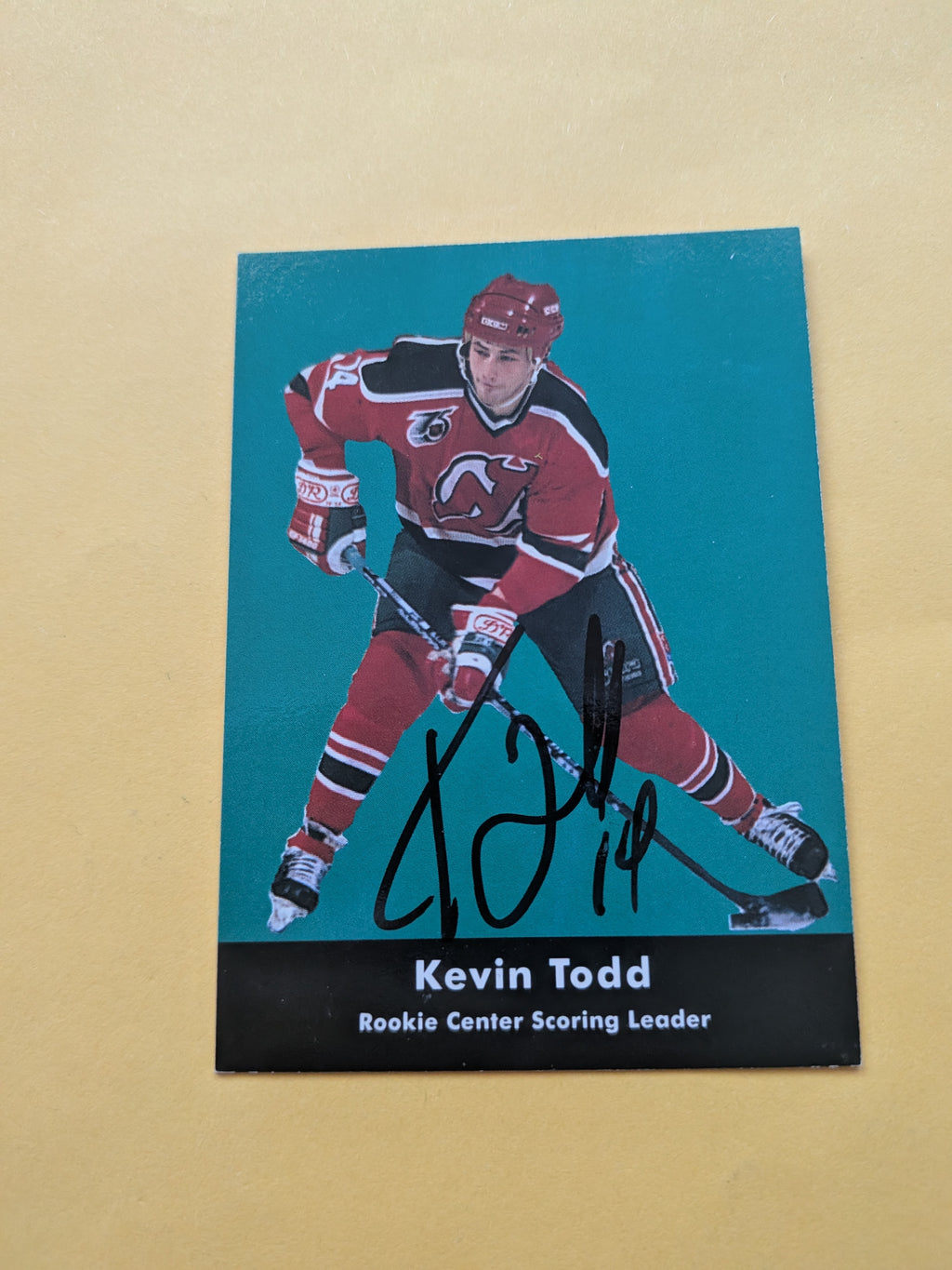 Kevin Todd Signed New Jersey Devils Card H