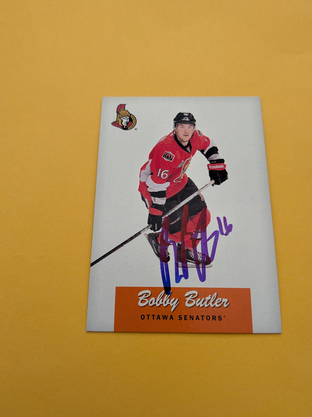 Bobby Buttler Signed Ottawa Senators Card B
