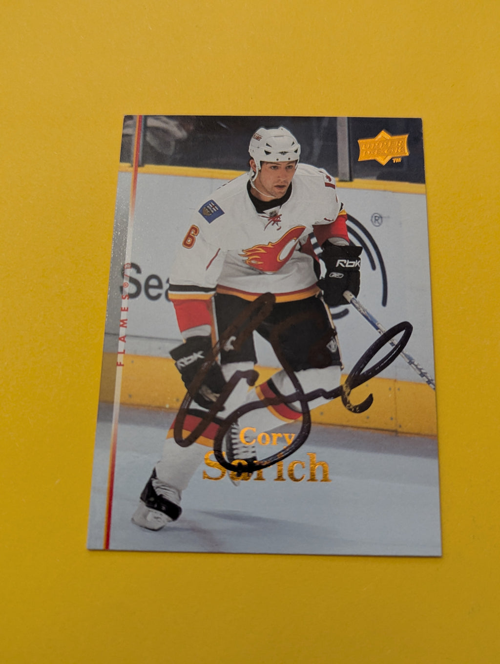 Cory Sarich Signed Calgary Flames Card