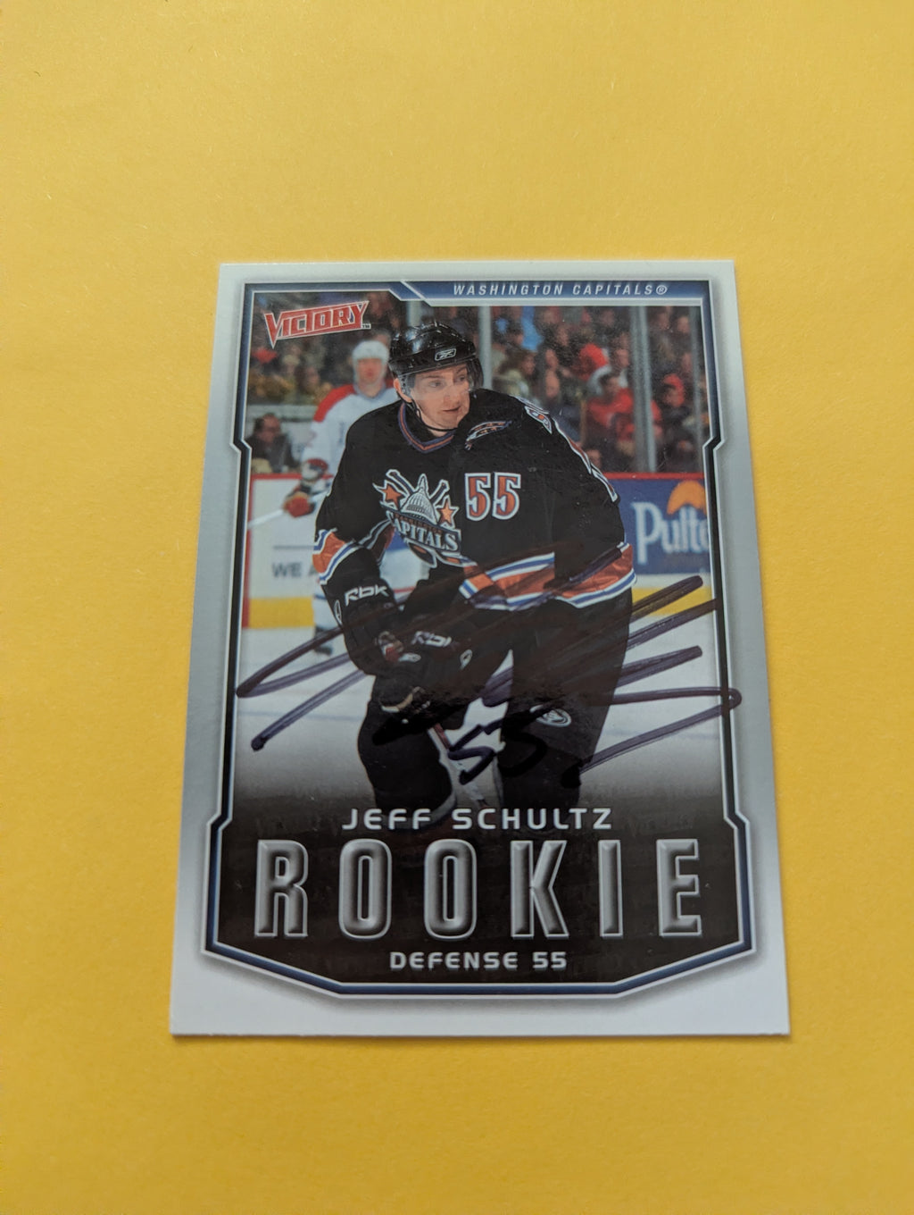 Jeff Schultz Signed Washington Capitals Rookie Card