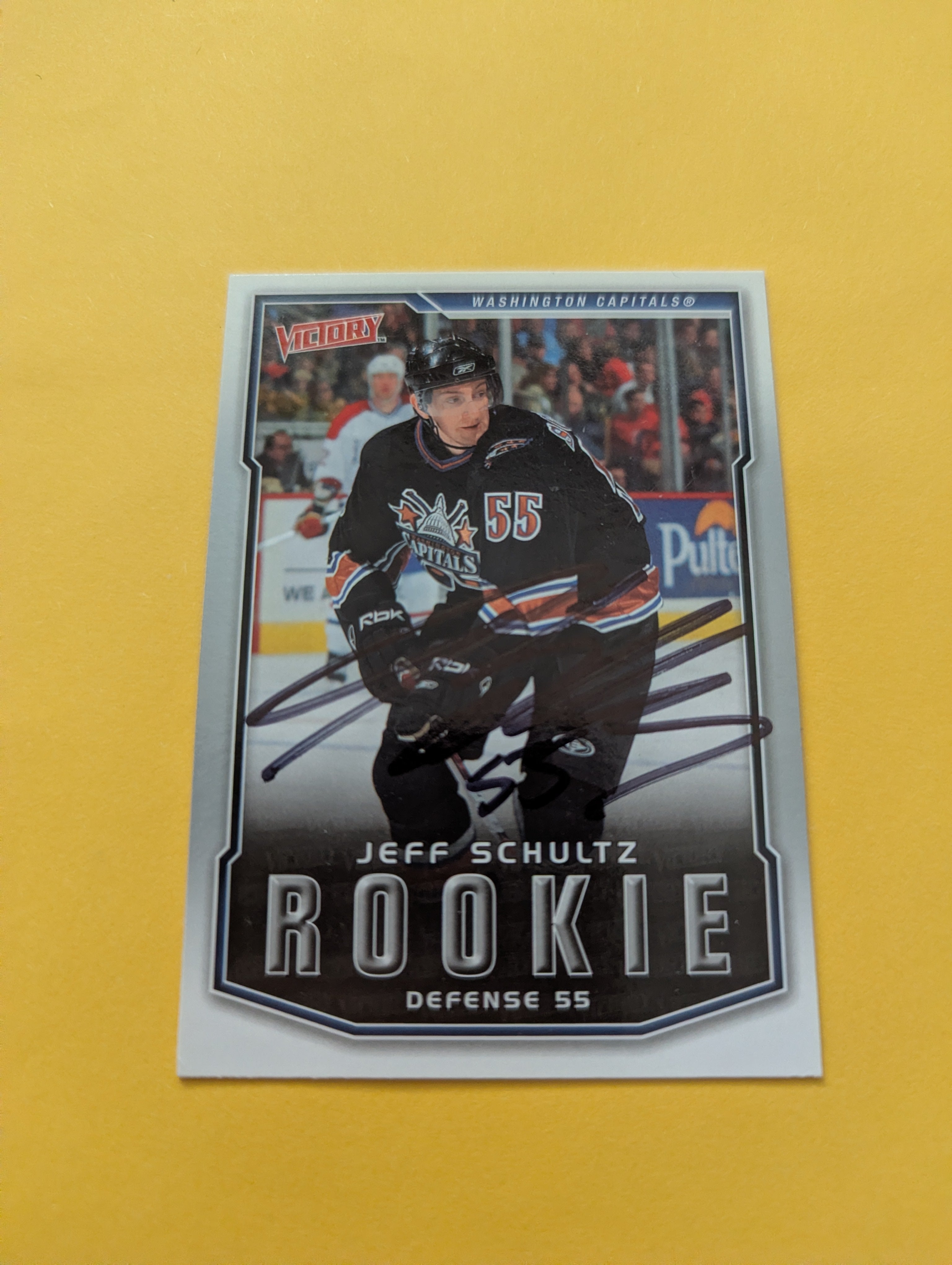 Jeff Schultz Signed Washington Capitals Rookie Card