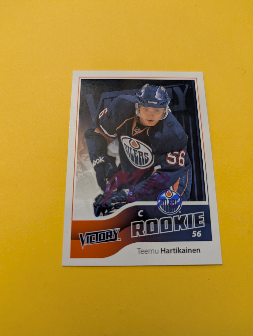 Teemu Hartikainen Signed Edmonton Oilers Rookie Card