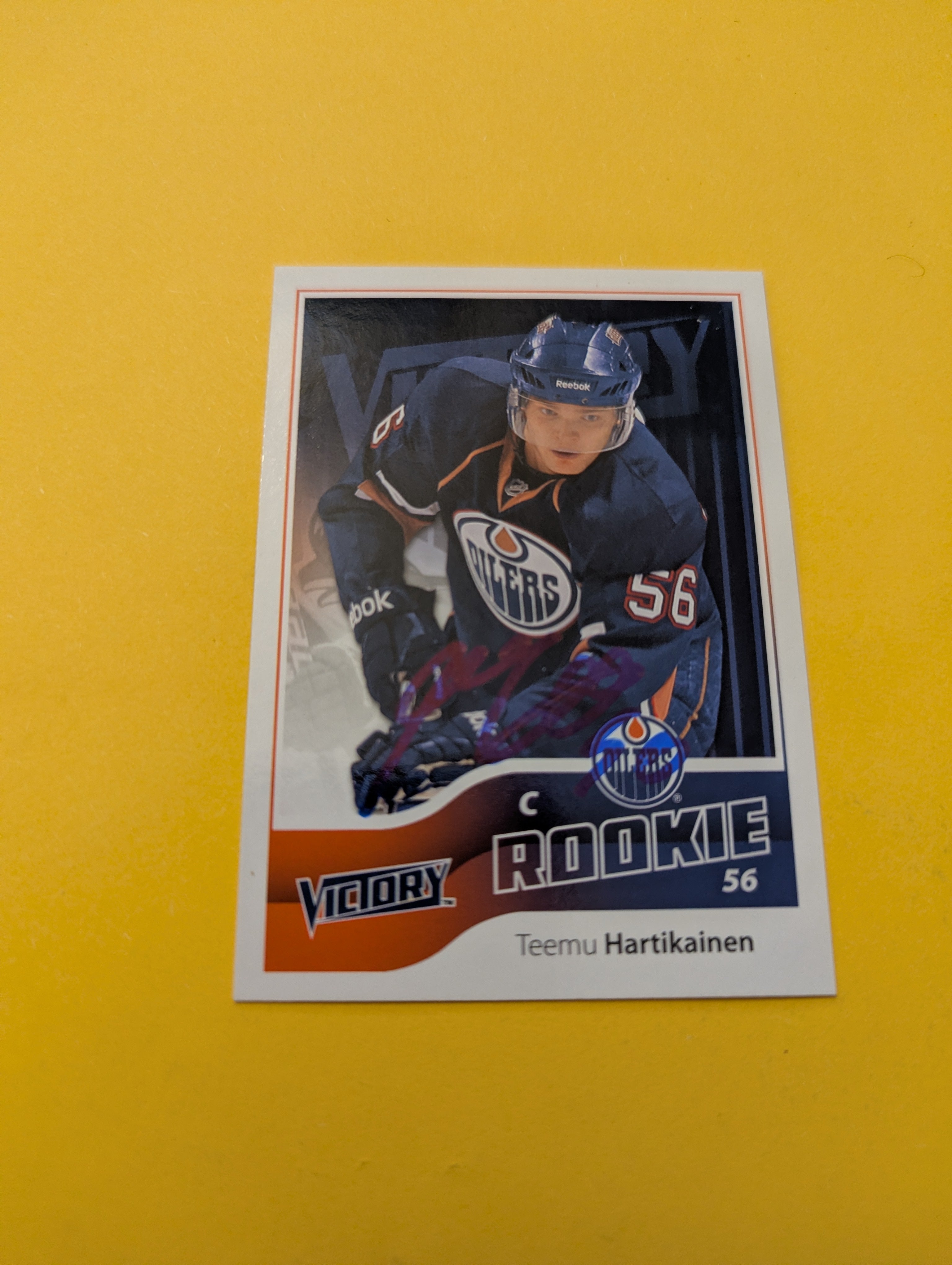 Teemu Hartikainen Signed Edmonton Oilers Rookie Card