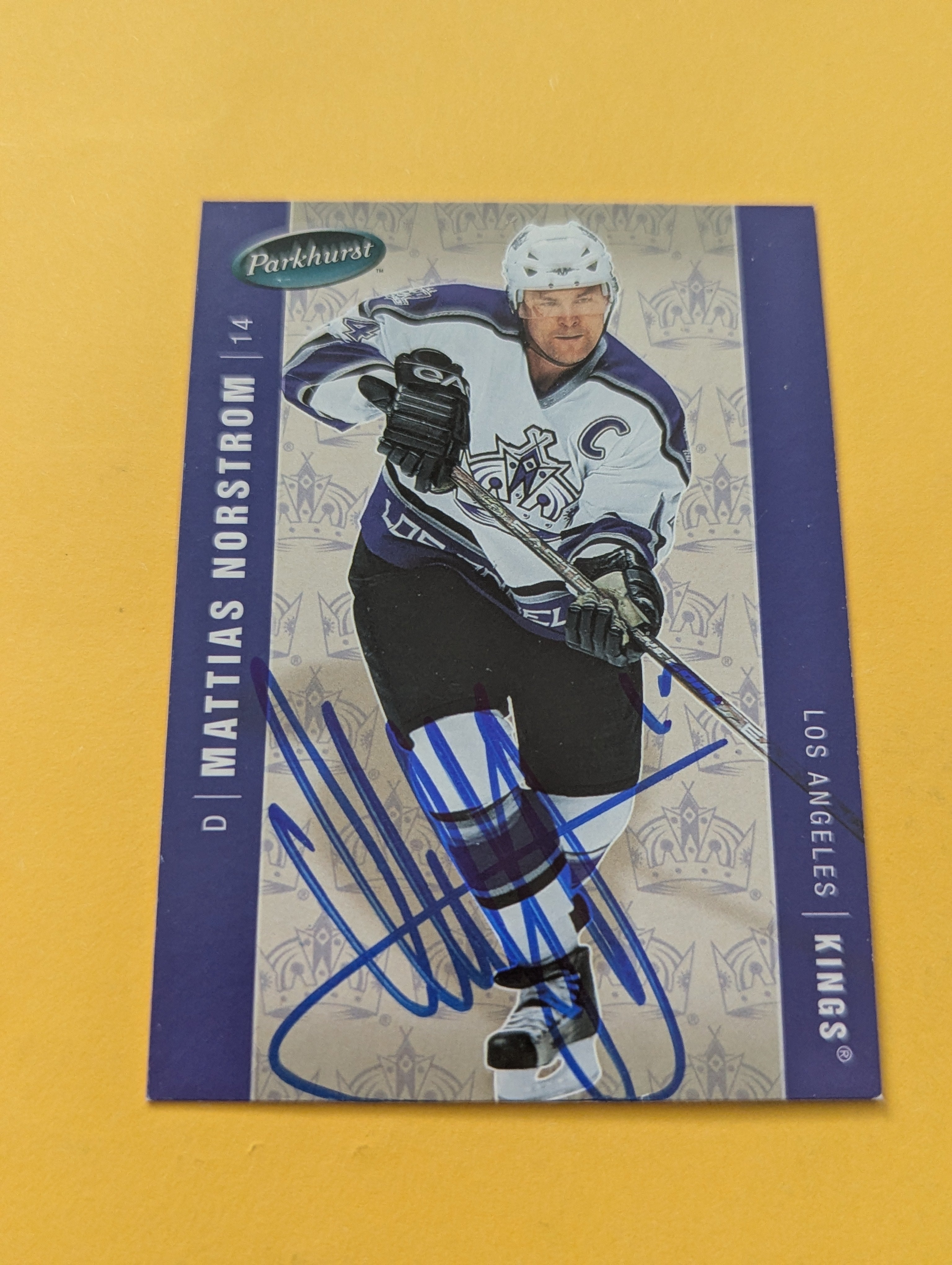 Mattias Norstrom Signed Los Angeles Kings Card