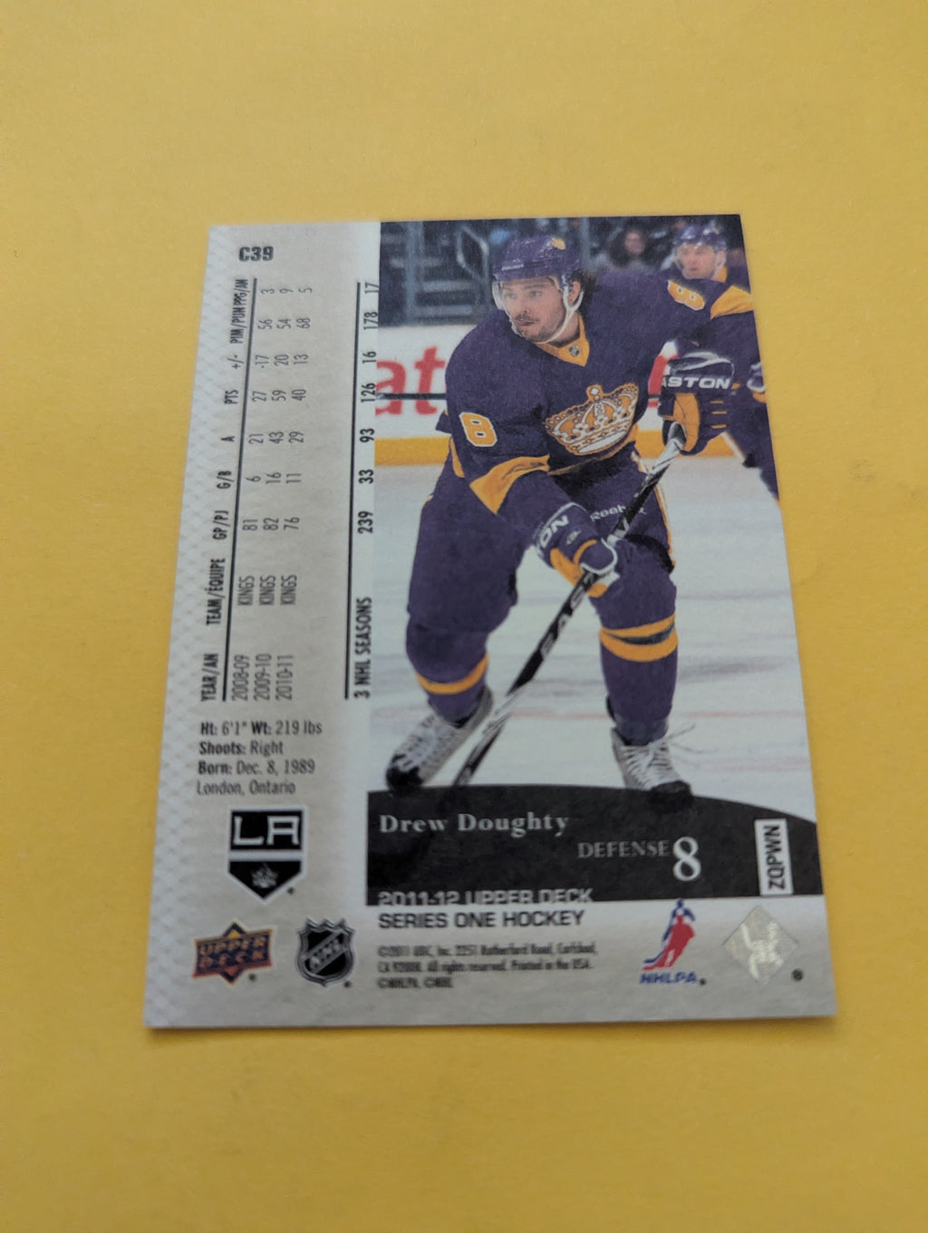 Drew Doughty 11-12 Upper Deck UD Canvas Card