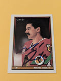 Michel Goulet Signed Chicago Blackhawks Card
