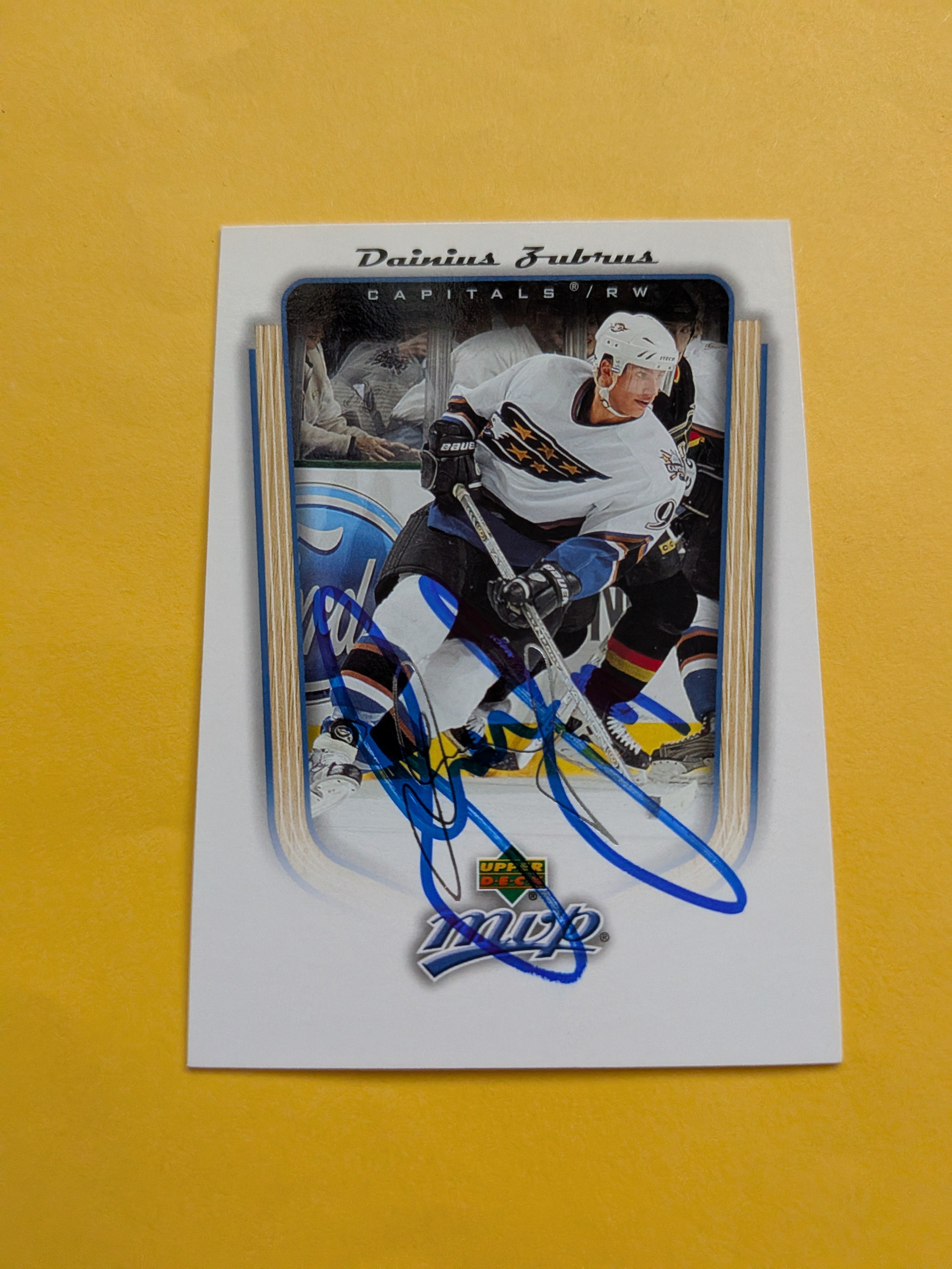 Dainius Zubrus Signed Washington Capitals Card B