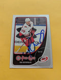 Tom Kostopoulos Signed Carolina Hurricanes Card