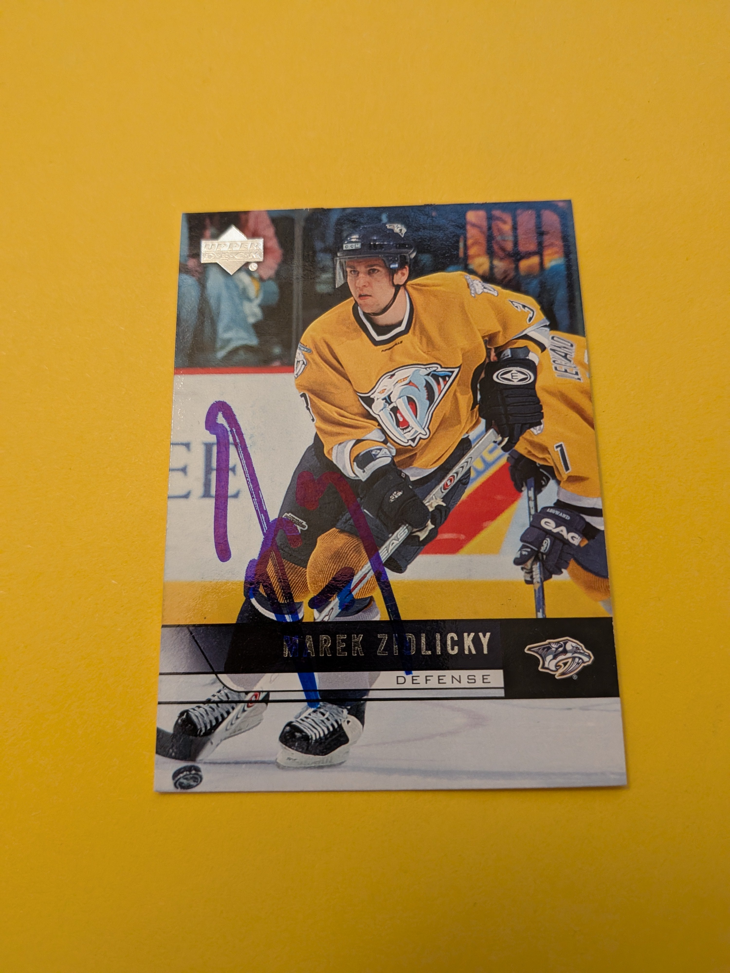 Marek Zidlicky Signed Nashville Predators Card C