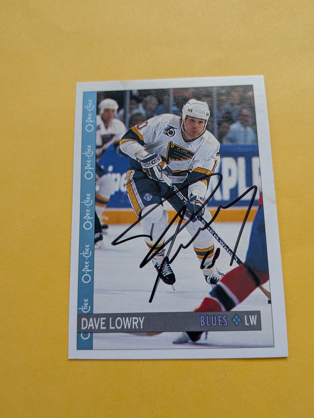 Dave Lowry Signed St. Louis Blues Card H