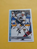 Dave Lowry Signed St. Louis Blues Card H