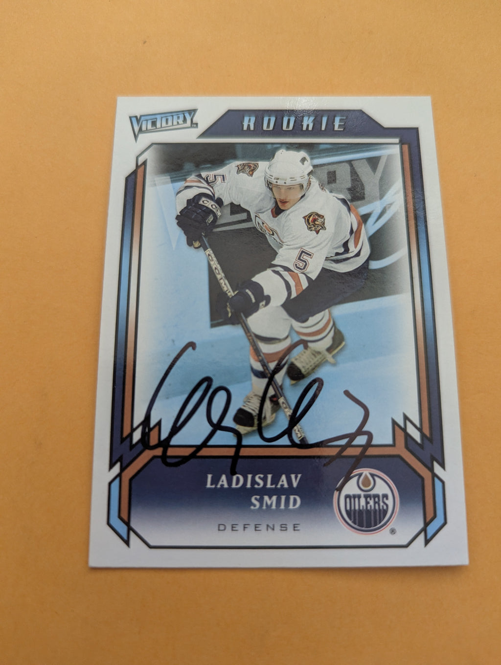 Ladislav Smid Signed Edmonton Oilers Rookie Card