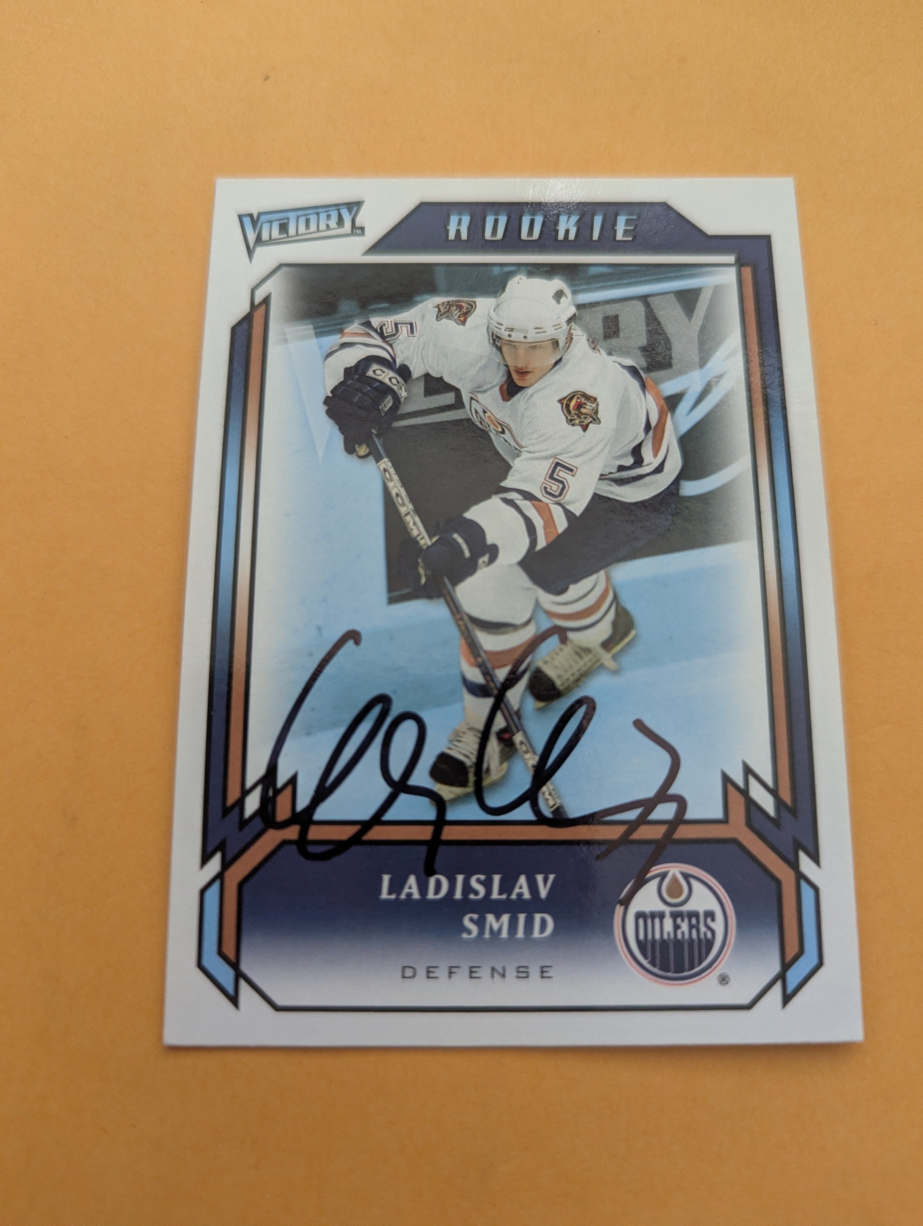 Ladislav Smid Signed Edmonton Oilers Rookie Card