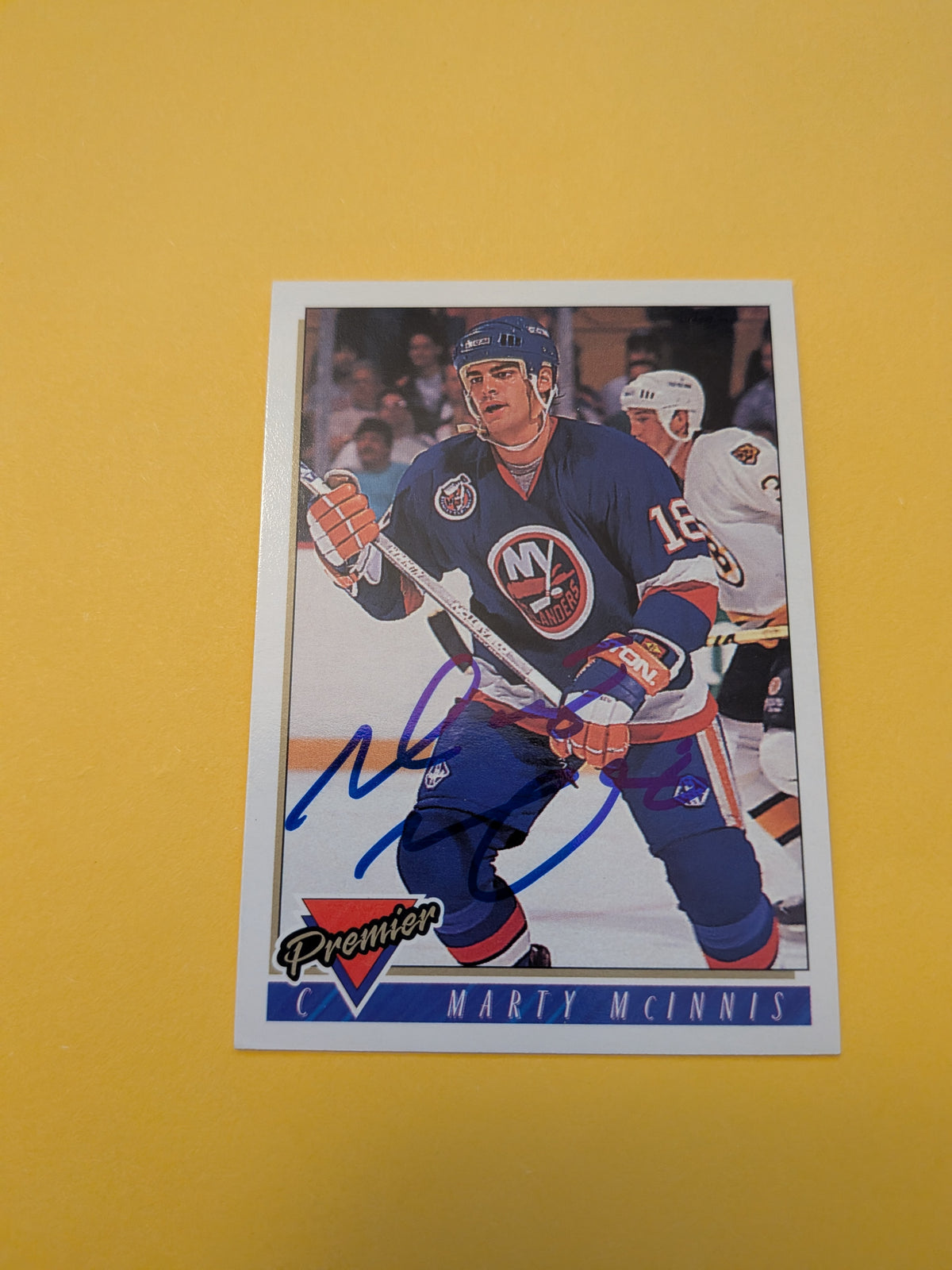 Marty McInnis Signed New York Islanders Card B