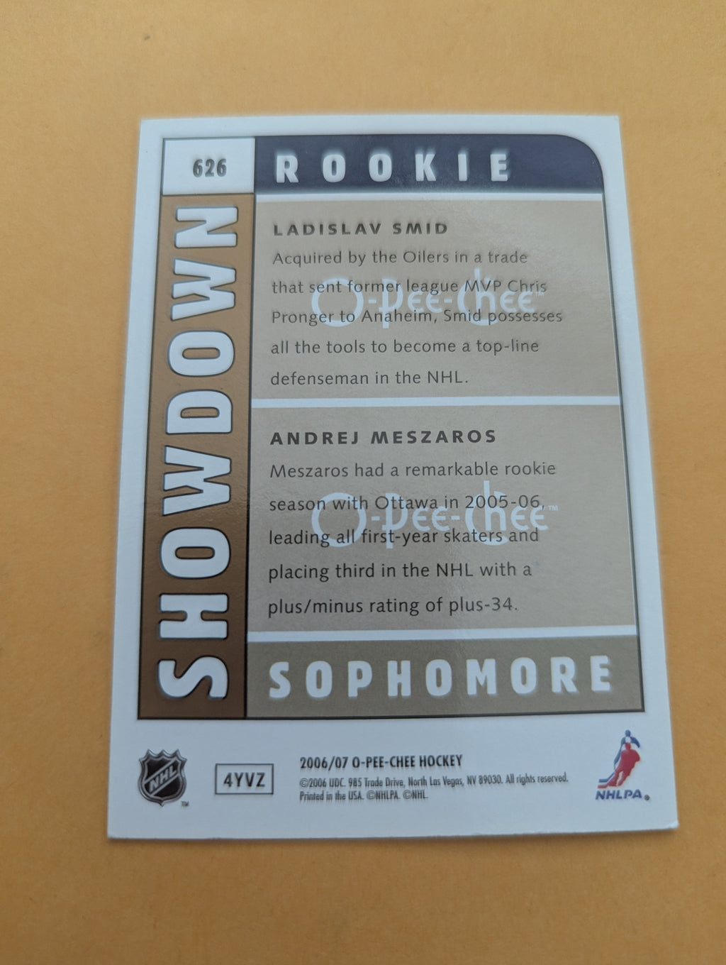 Ladislav Smid Signed Edmonton Oilers Card