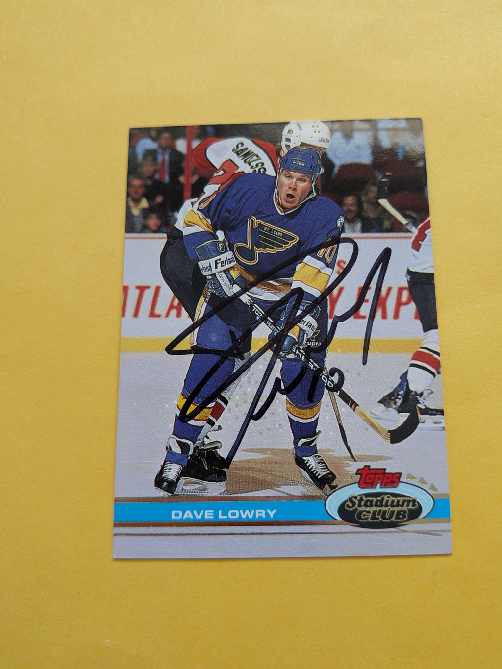 Dave Lowry Signed St. Louis Blues Card E