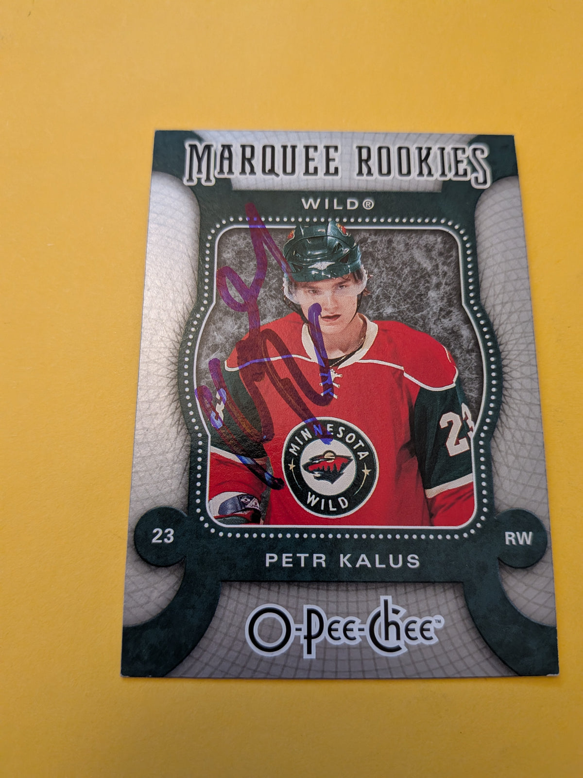 Petr Kalus Signed Minnesota Wild Rookie Card A