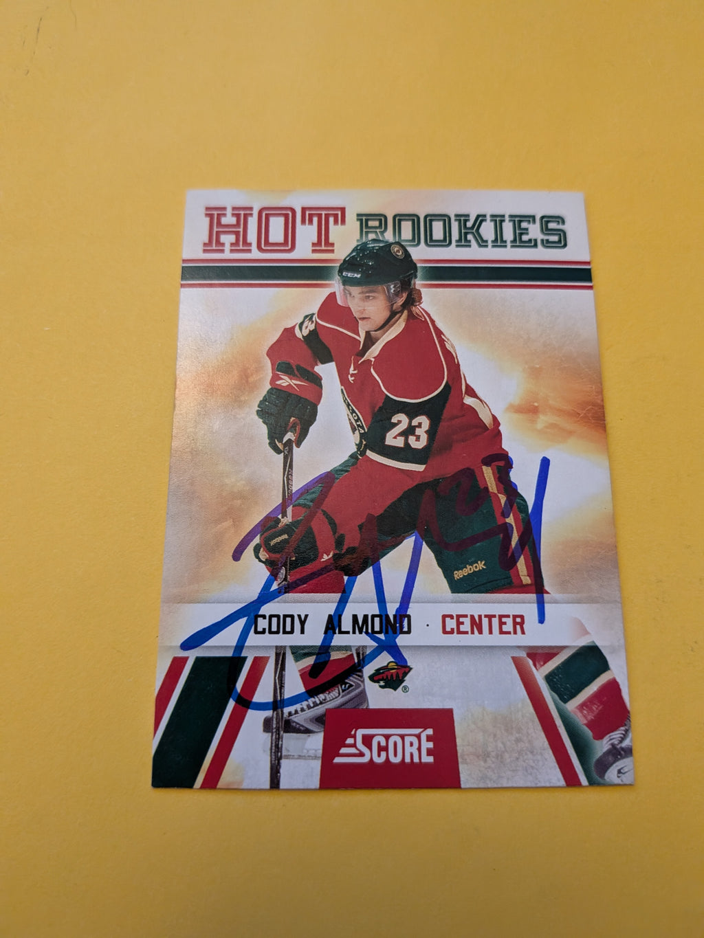 Cody Almond Signed Minnesota Wild Rookie Card C