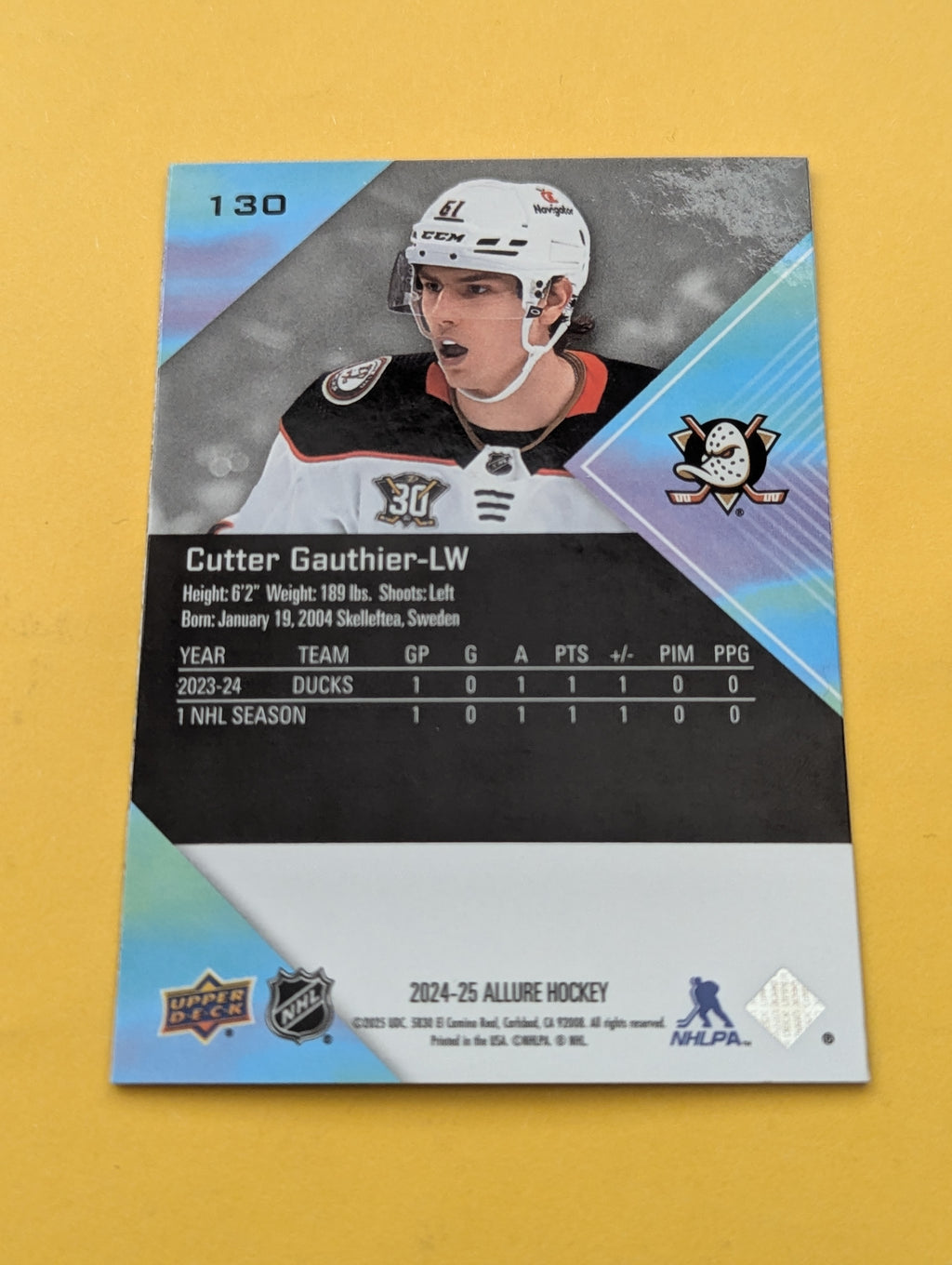 Cutter Gauthier 24-25 Allure Rookie Card