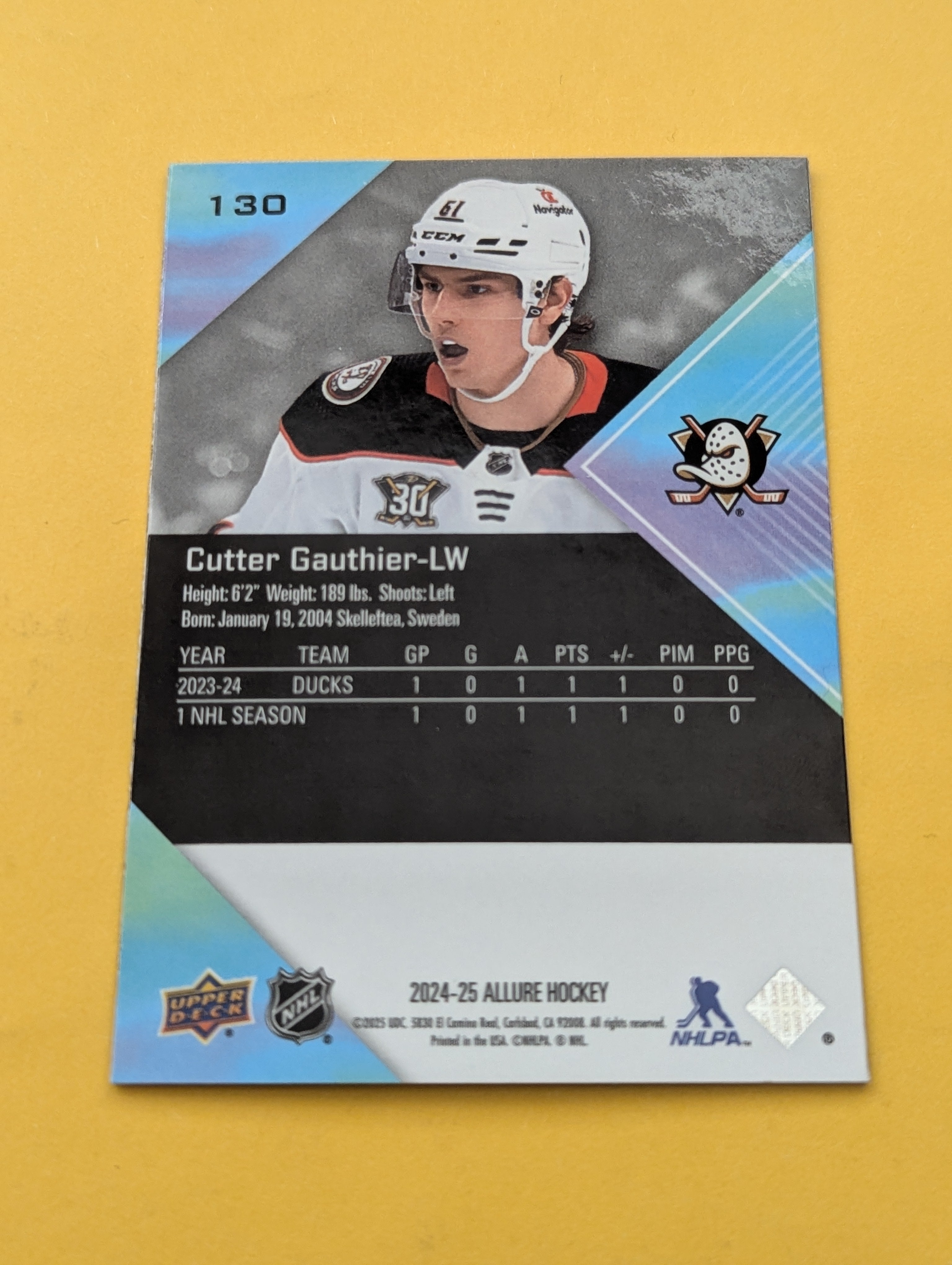 Cutter Gauthier 24-25 Allure Rookie Card