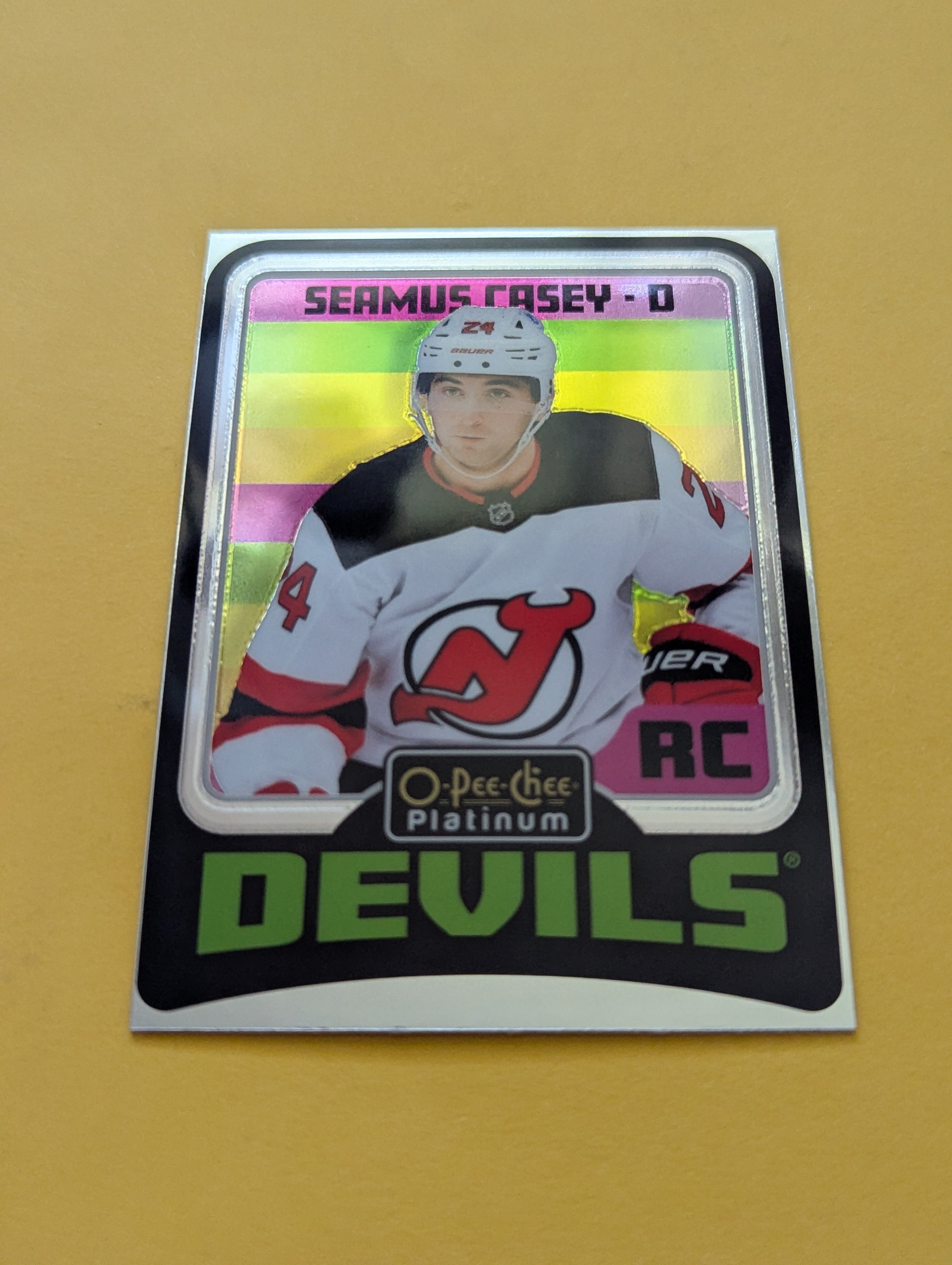 Seamus Casey 24-25 OPC Platinum Retro Rookie Card