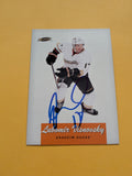 Lubomir Visnovsky Signed Anaheim Ducks Card B