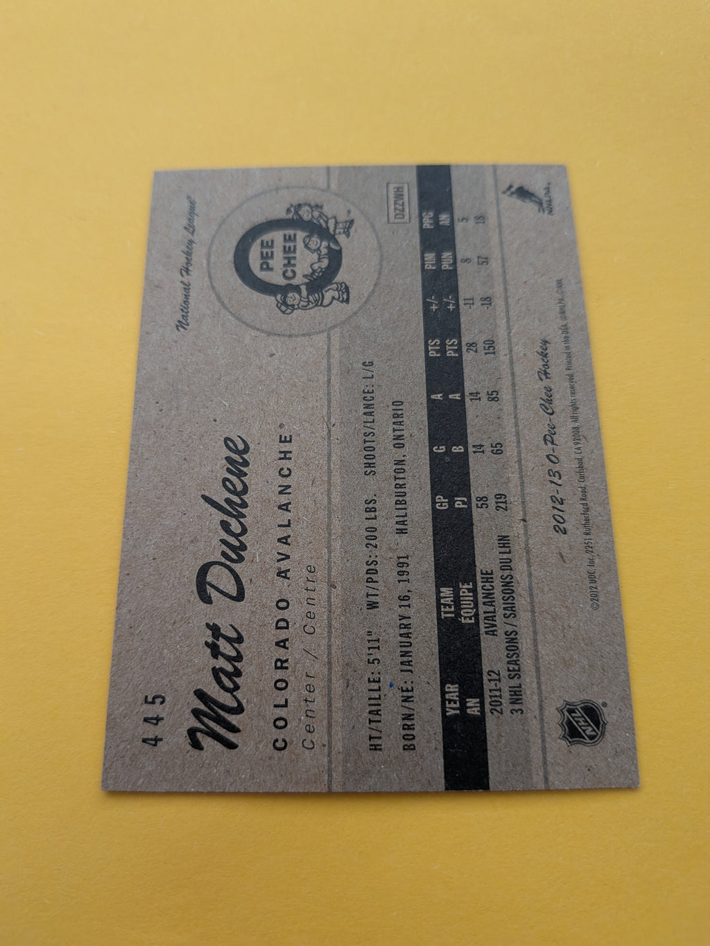 Matt Duchene 12-13 OPC Retro Card