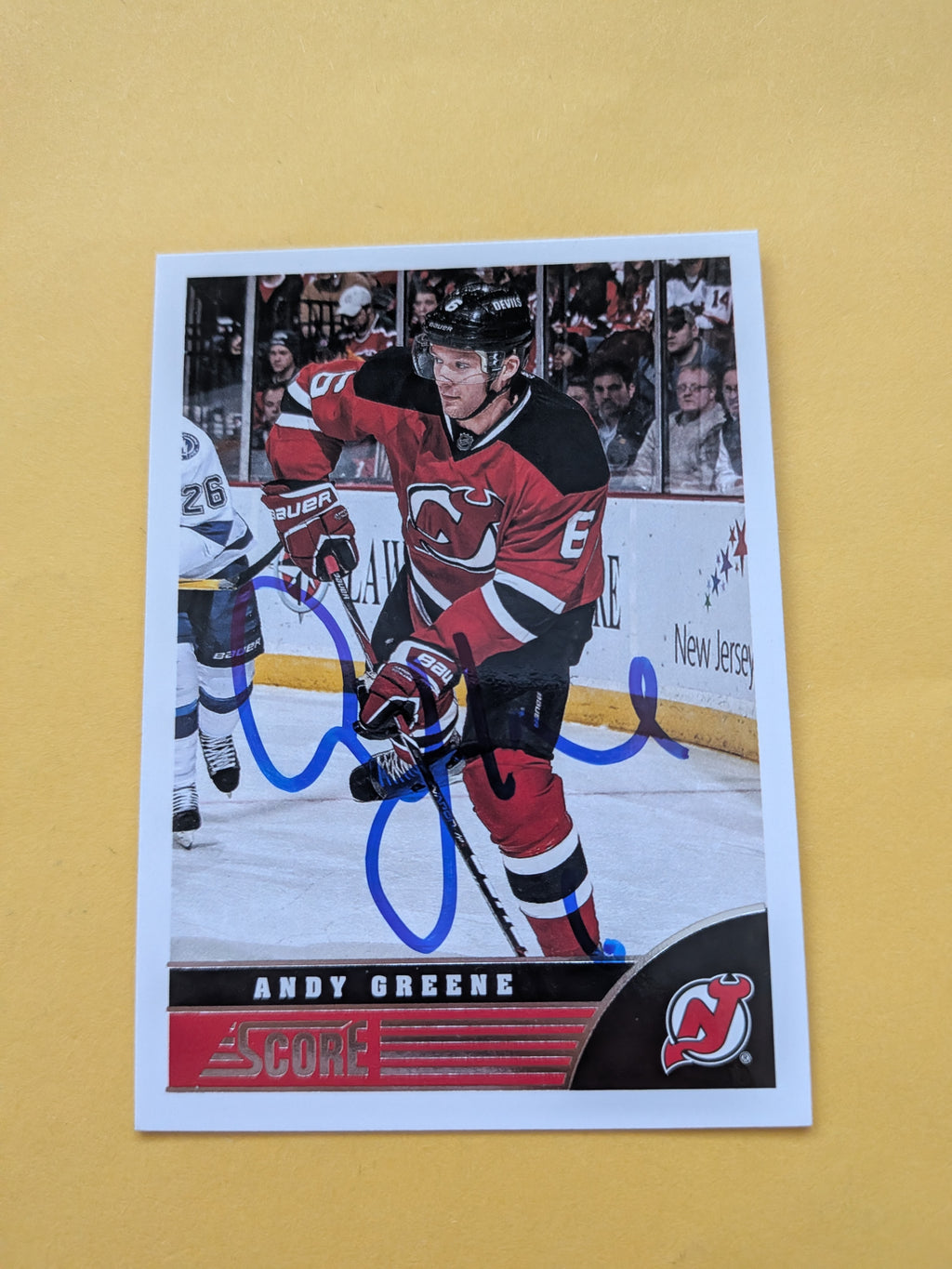 Andy Greene Signed New Jersey Devils Card B