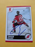 Travis Zajac Signed New Jersey Devils Card A