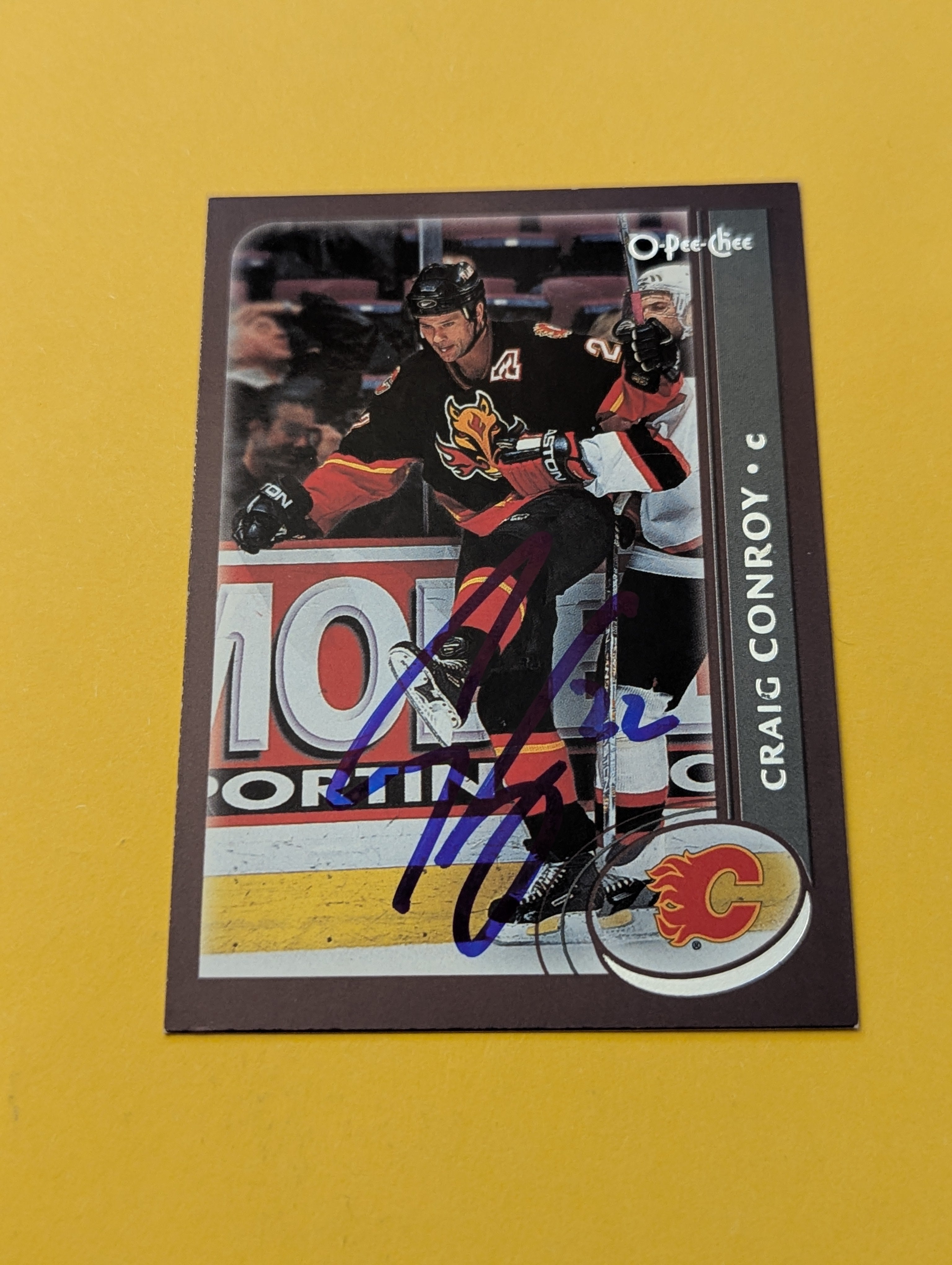 Craig Conroy Signed Calgary Flames Card