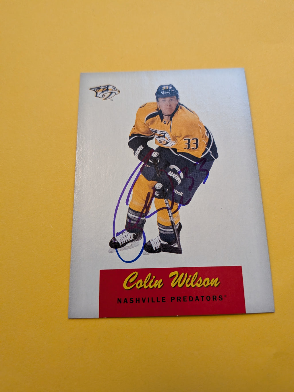 Colin Wilson Signed Nashville Predators Card J