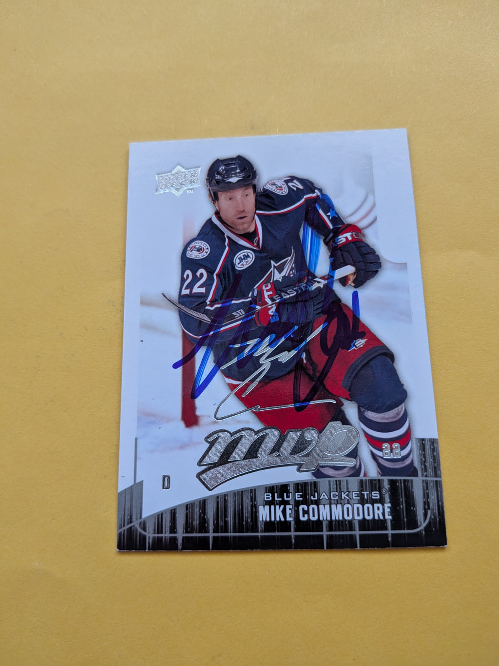 Mike Commodore Signed Columbus Blue Jackets Card B